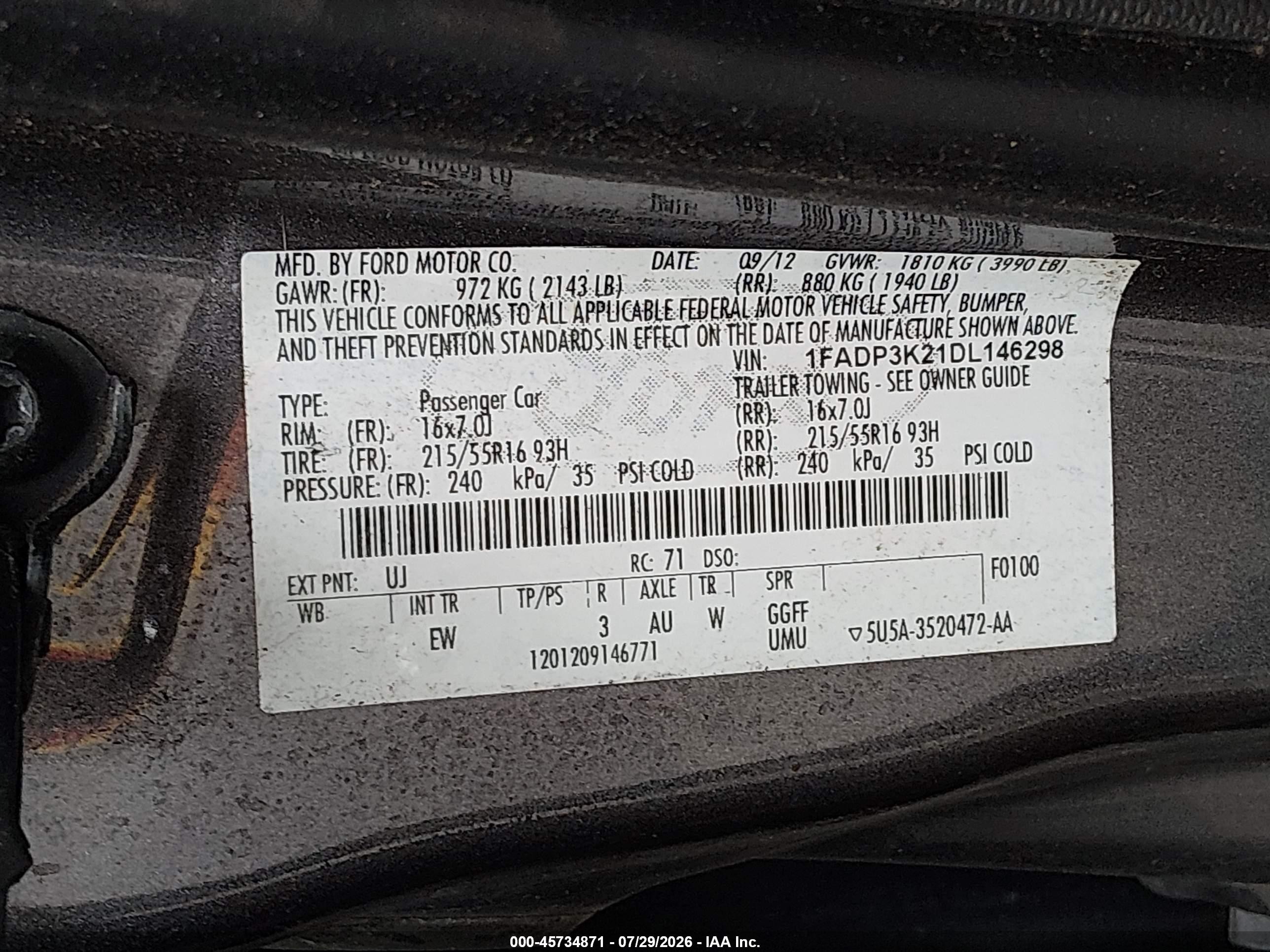 2013 Ford Focus Se Gray vin: 1FADP3K21DL146298