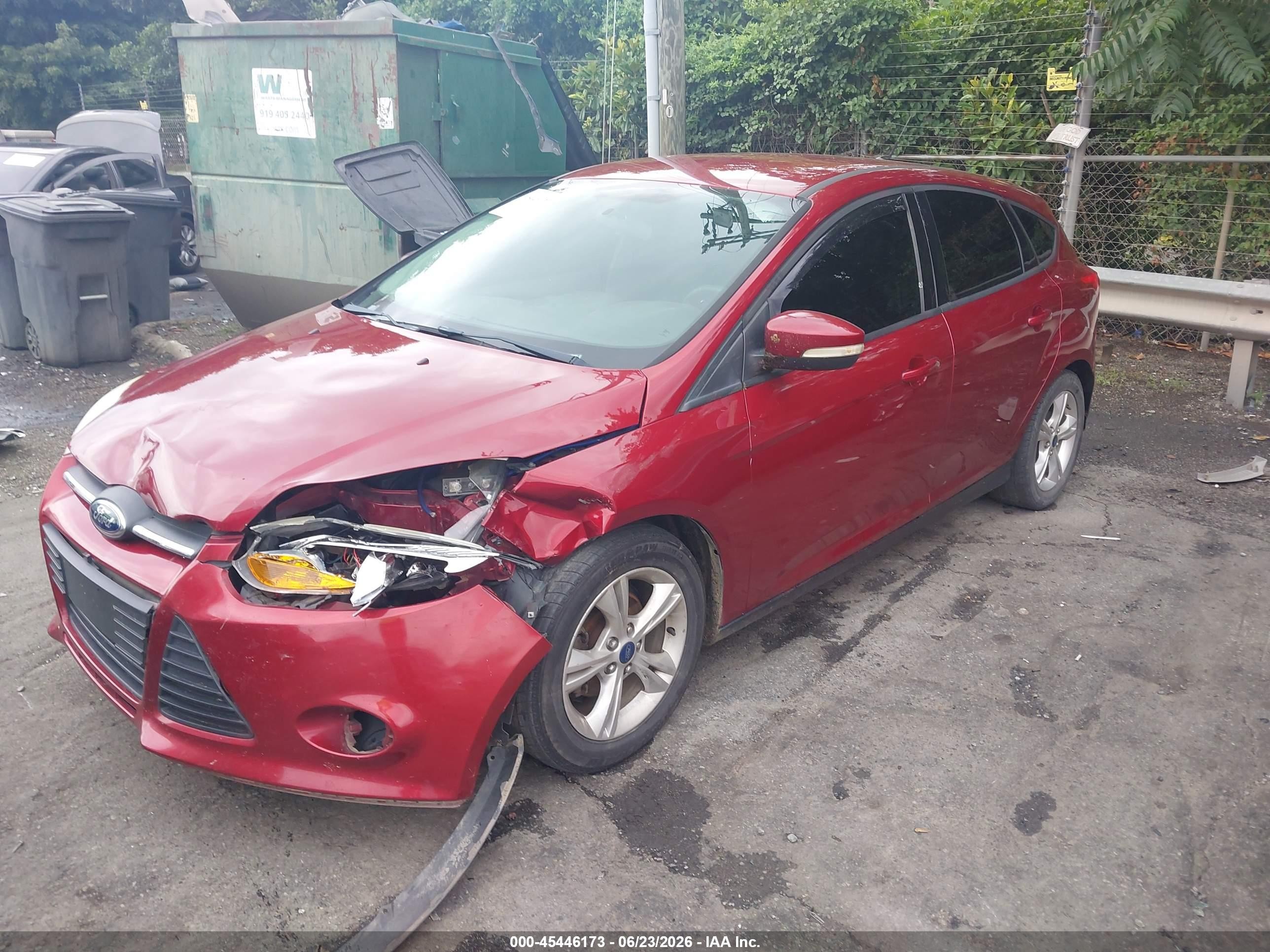 2013 Ford Focus Se Red vin: 1FADP3K21DL155356