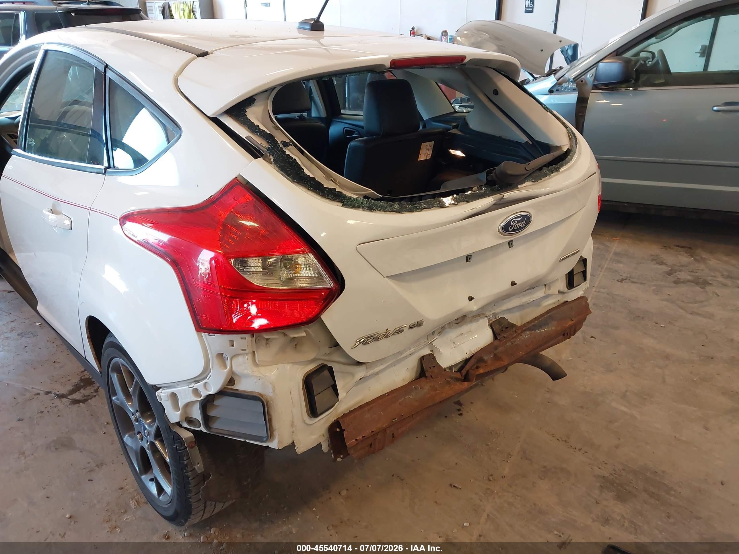 2013 Ford Focus Se White vin: 1FADP3K21DL262097