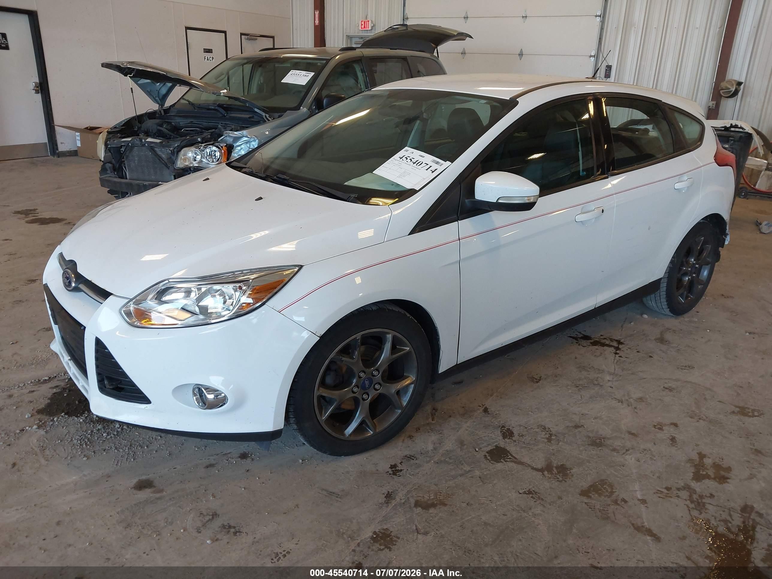 2013 Ford Focus Se White vin: 1FADP3K21DL262097