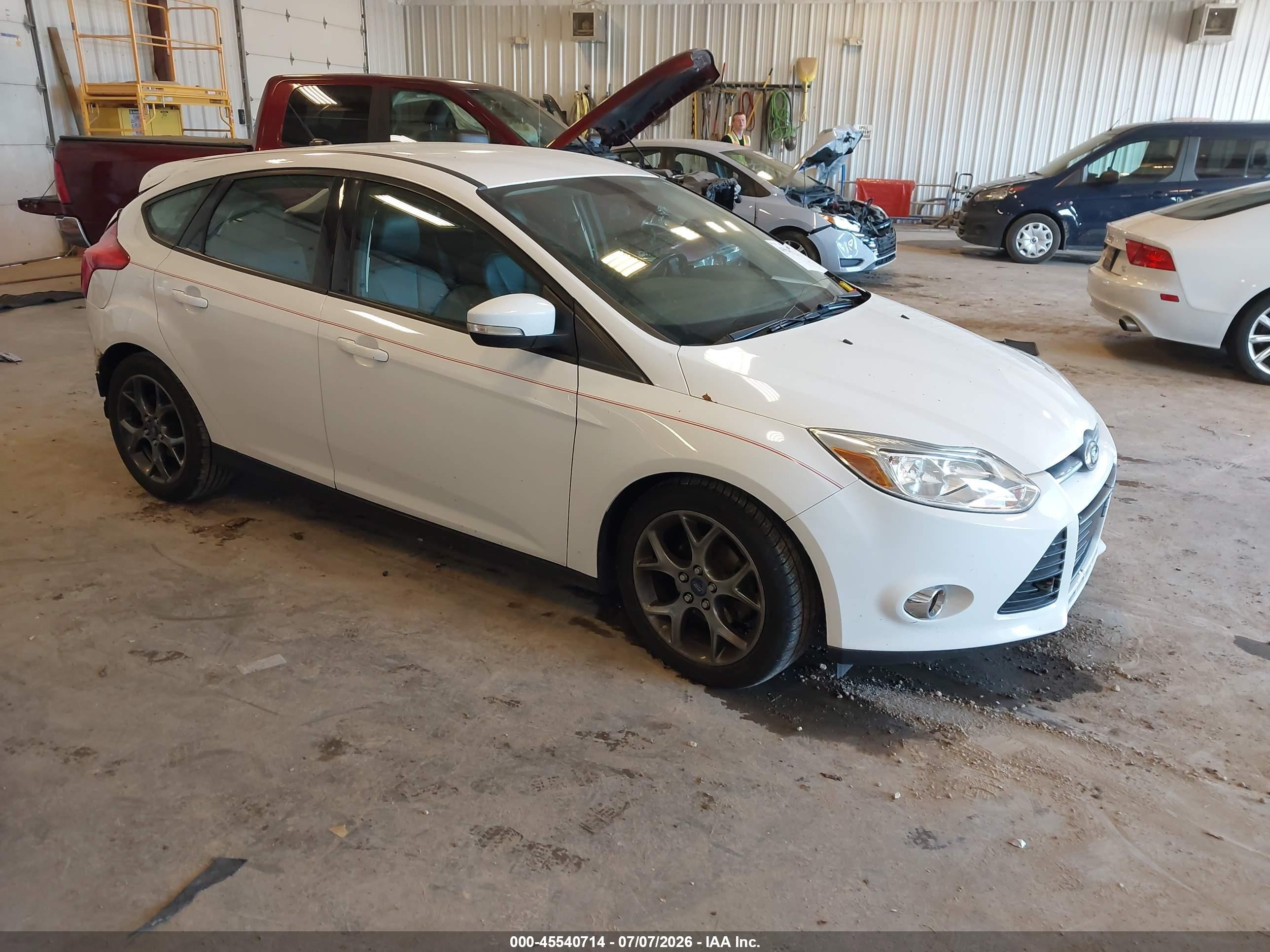 2013 Ford Focus Se White vin: 1FADP3K21DL262097