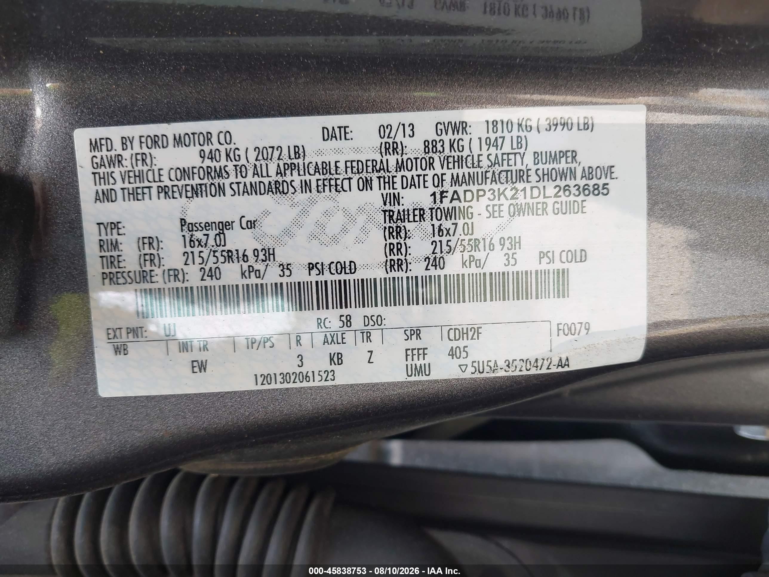 2013 Ford Focus Se Gray vin: 1FADP3K21DL263685