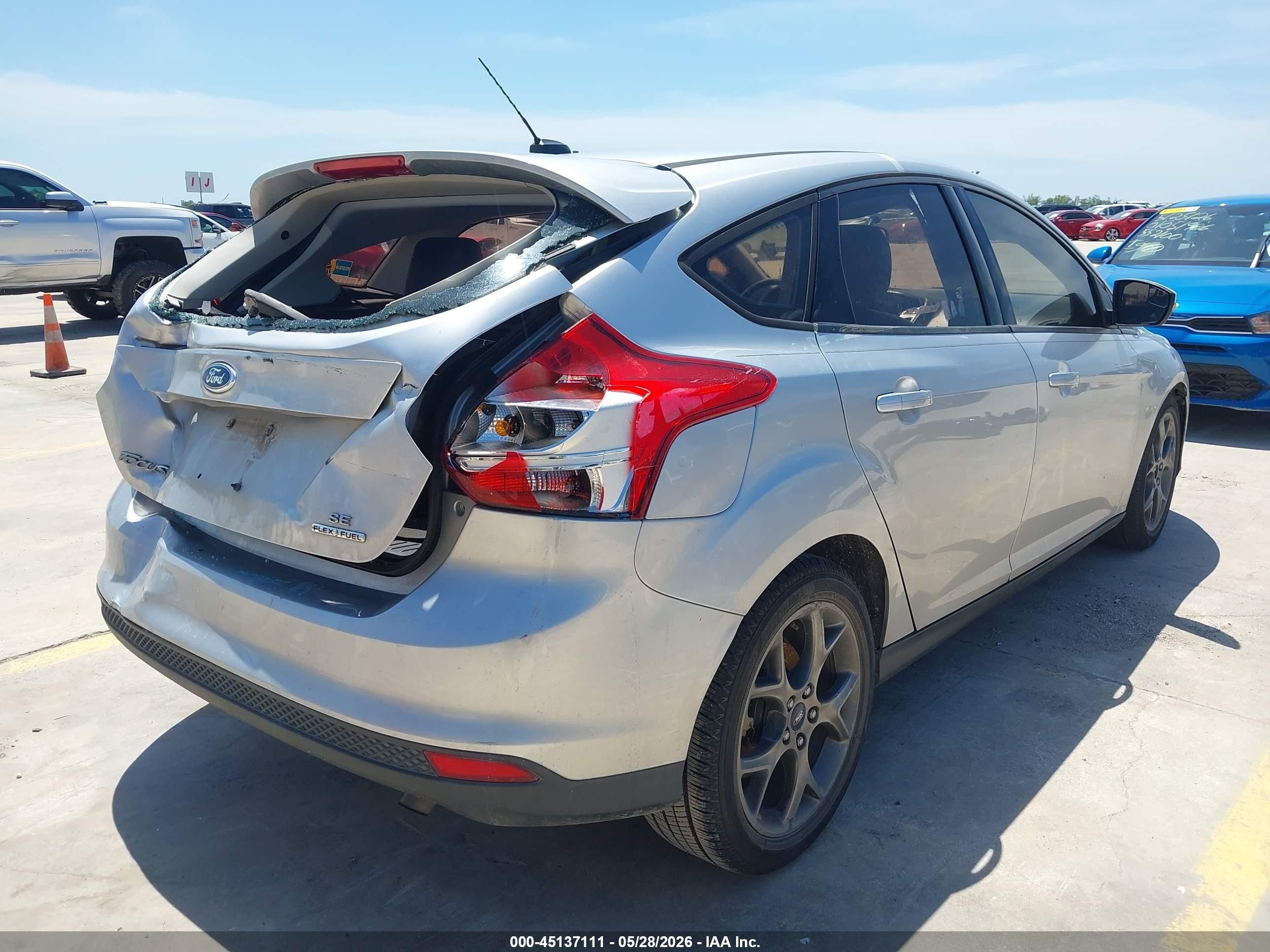 2013 Ford Focus Se Silver vin: 1FADP3K21DL344508