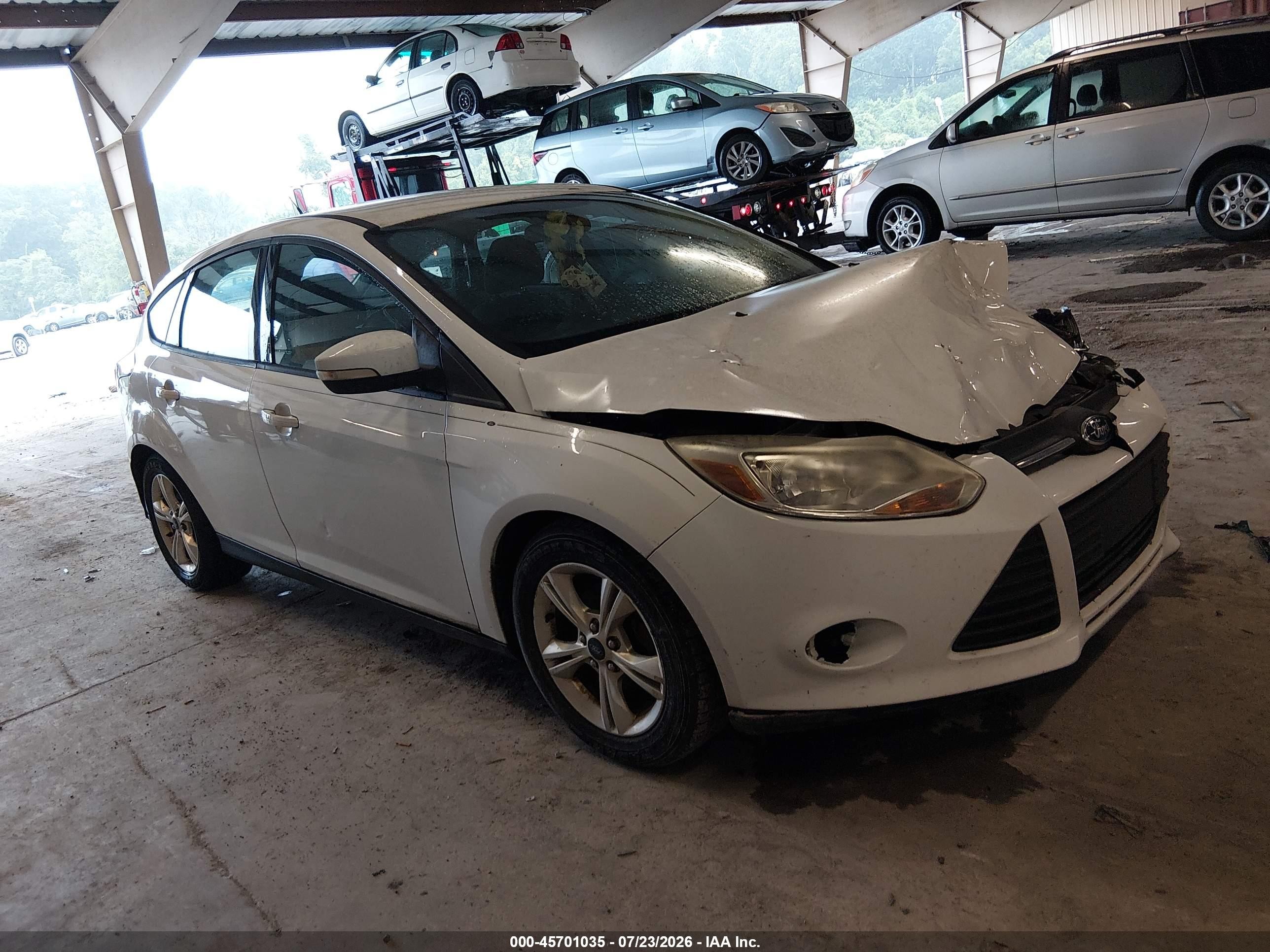 2013 Ford Focus Se White vin: 1FADP3K21DL349336