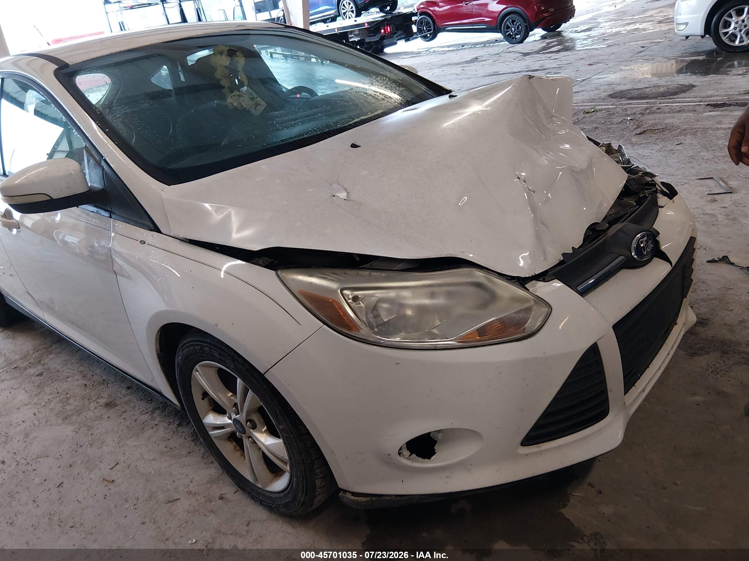 2013 Ford Focus Se White vin: 1FADP3K21DL349336