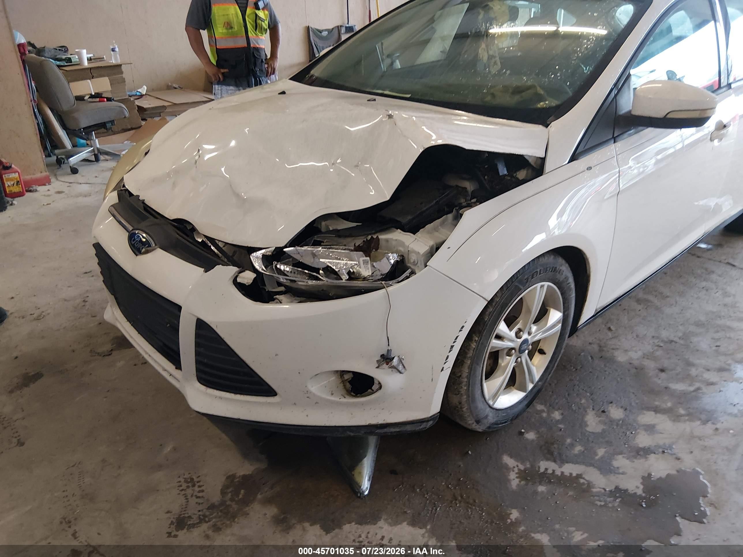 2013 Ford Focus Se White vin: 1FADP3K21DL349336