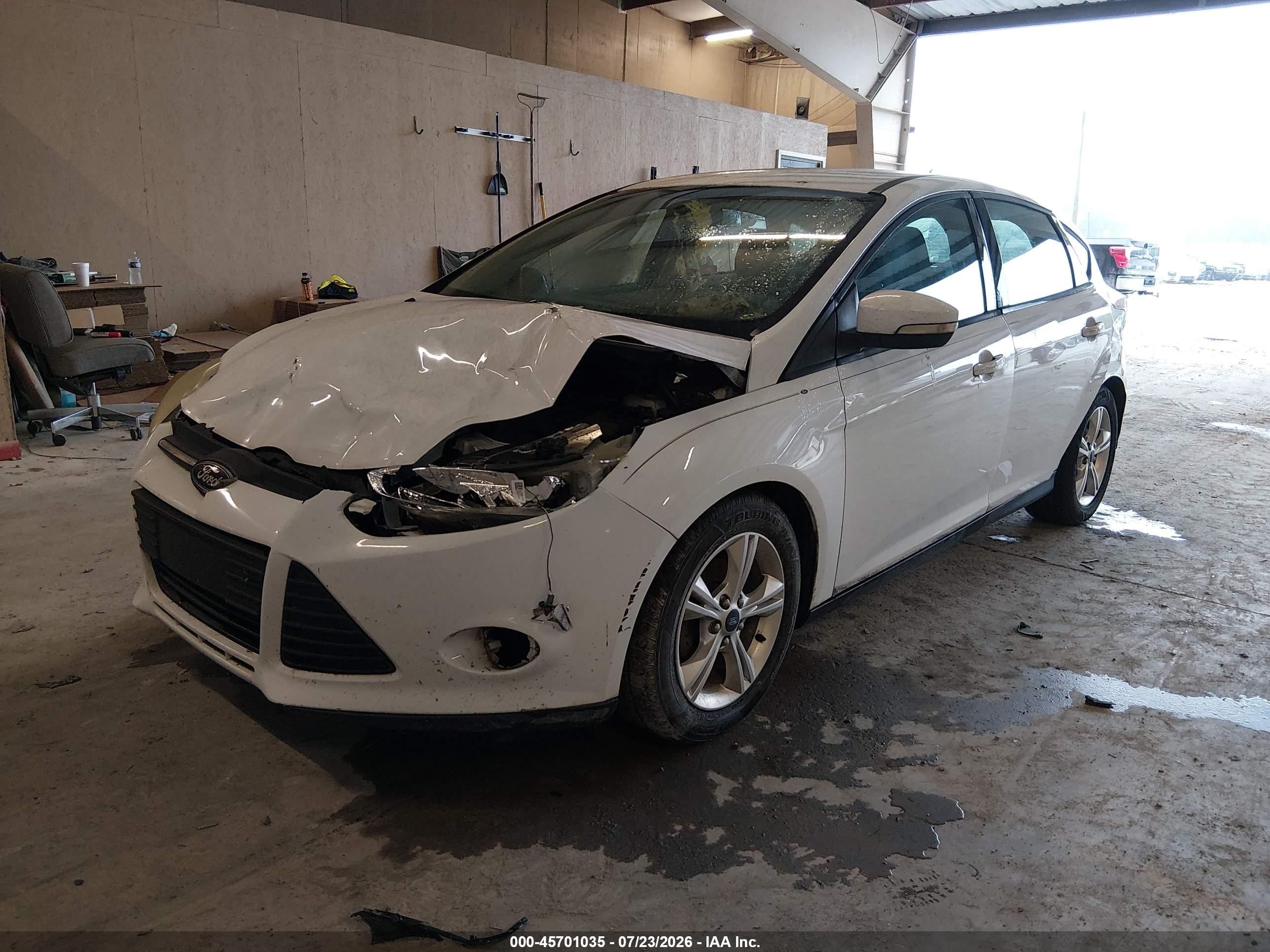 2013 Ford Focus Se White vin: 1FADP3K21DL349336
