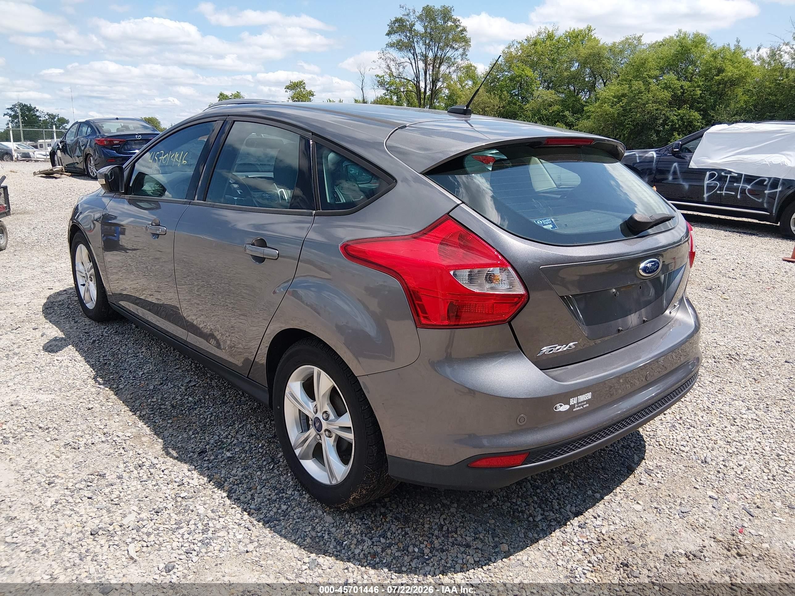 2014 Ford Focus Se Gray vin: 1FADP3K21EL136887