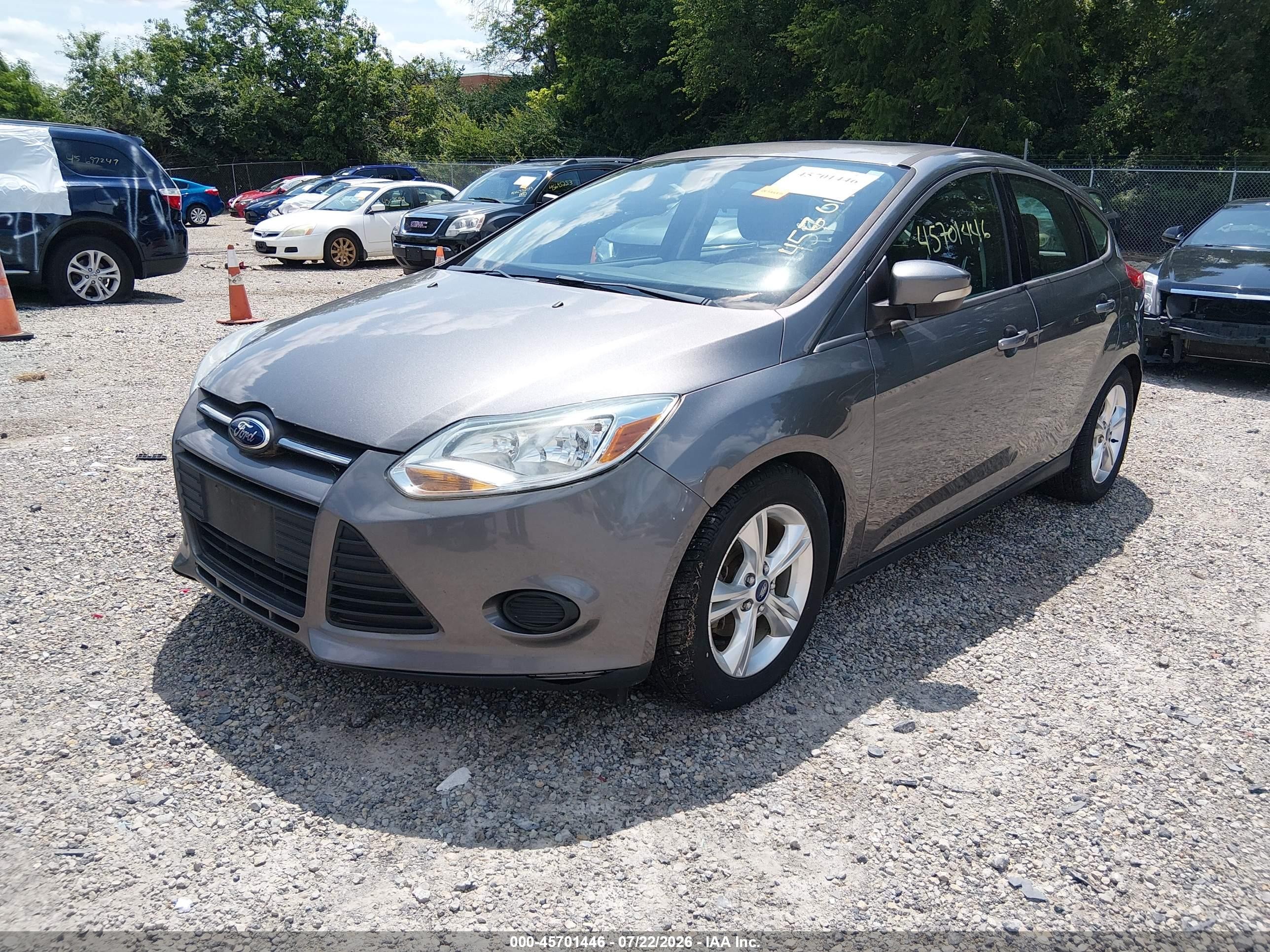 2014 Ford Focus Se Gray vin: 1FADP3K21EL136887