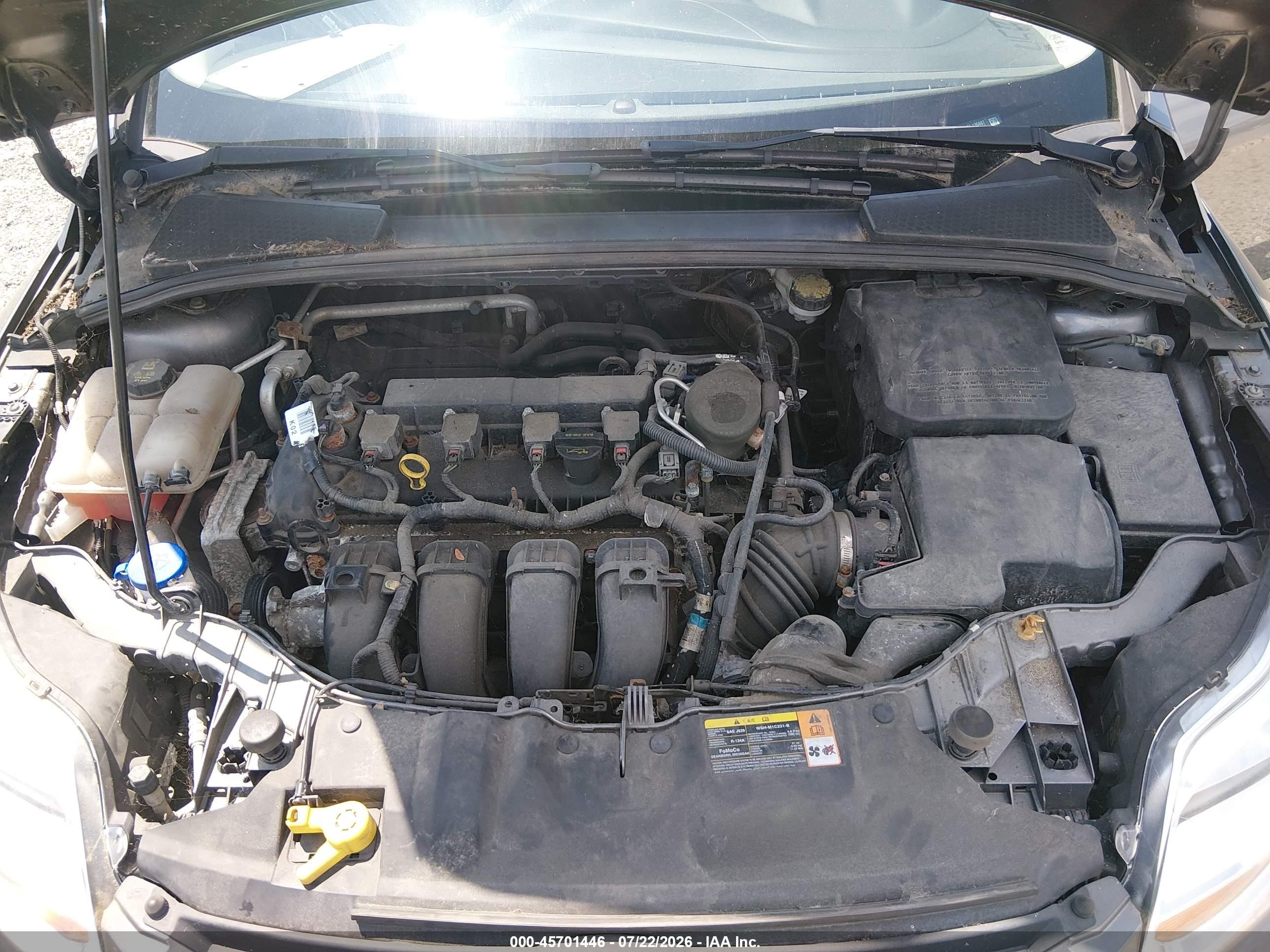 2014 Ford Focus Se Gray vin: 1FADP3K21EL136887