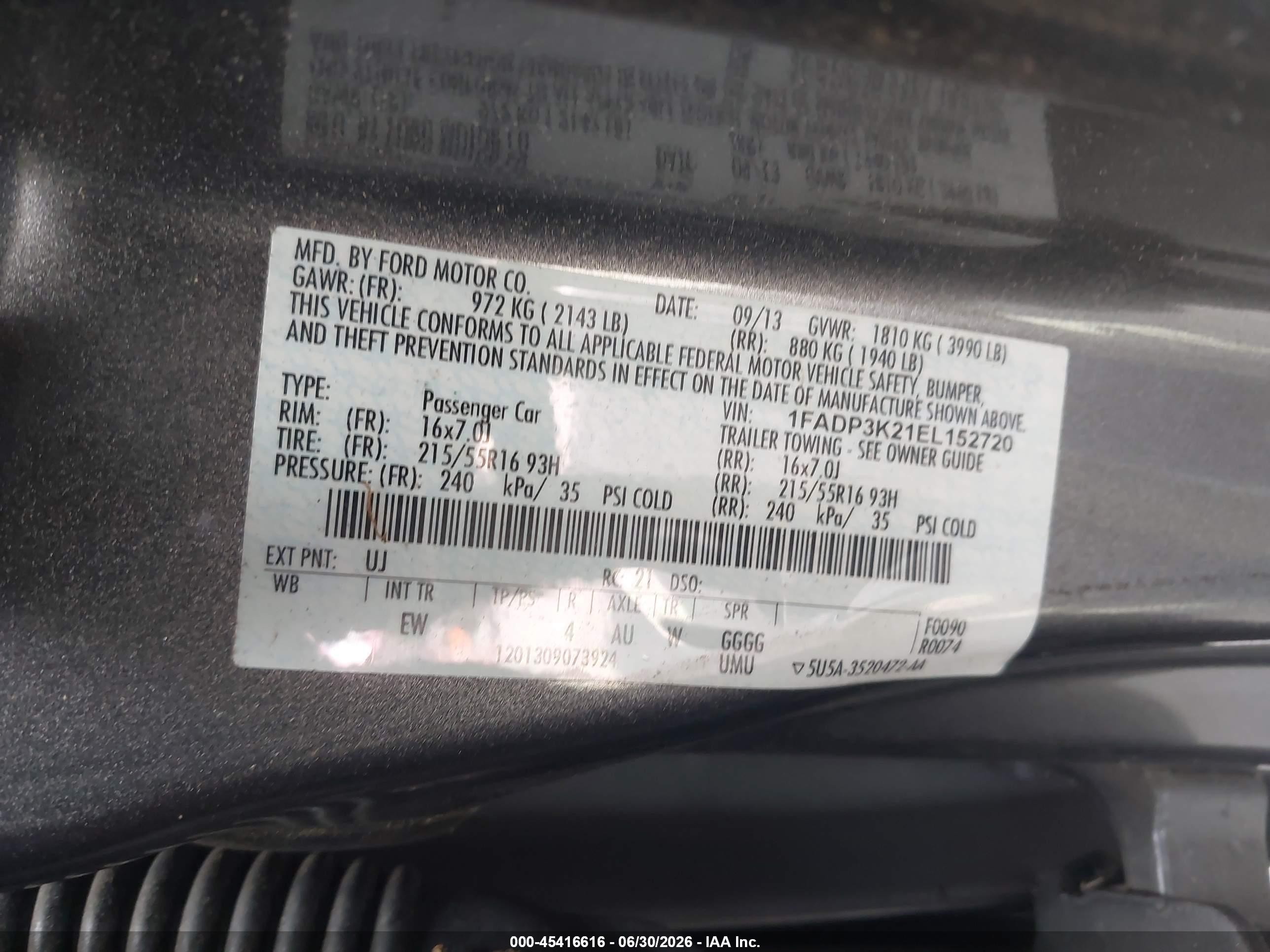 2014 Ford Focus Se Gray vin: 1FADP3K21EL152720