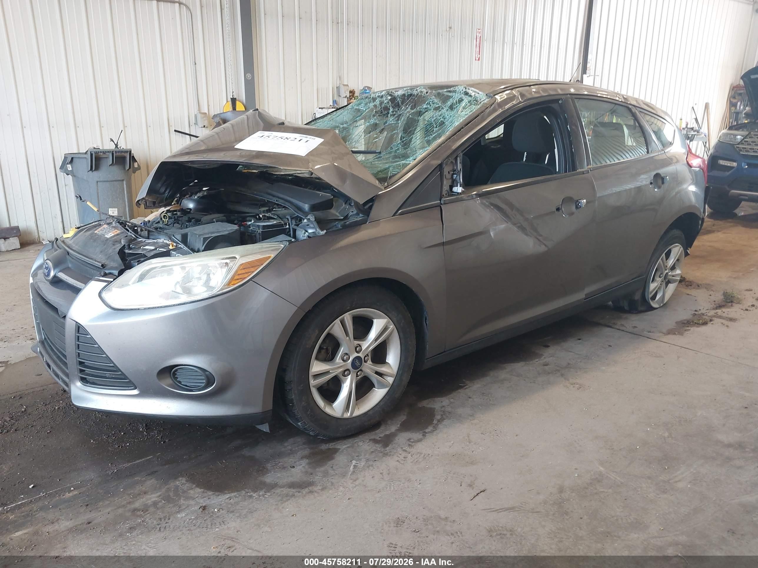 2014 Ford Focus Se Gray vin: 1FADP3K21EL282349