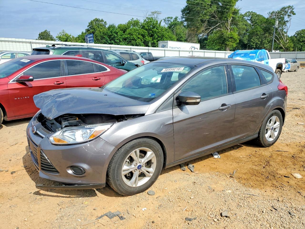 2014 Ford Focus Se Gray vin: 1FADP3K21EL298597