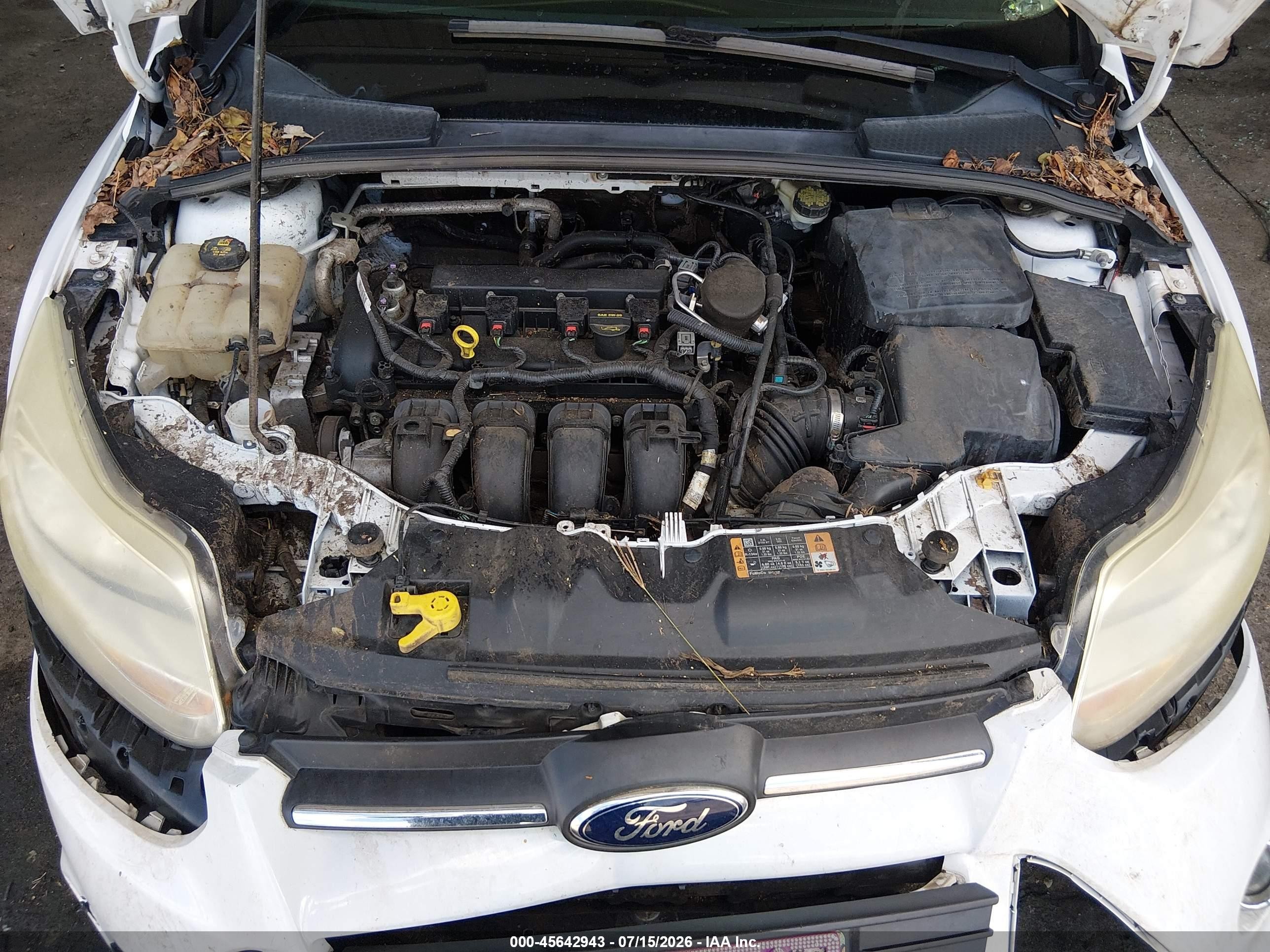2014 Ford Focus Se White vin: 1FADP3K21EL302485
