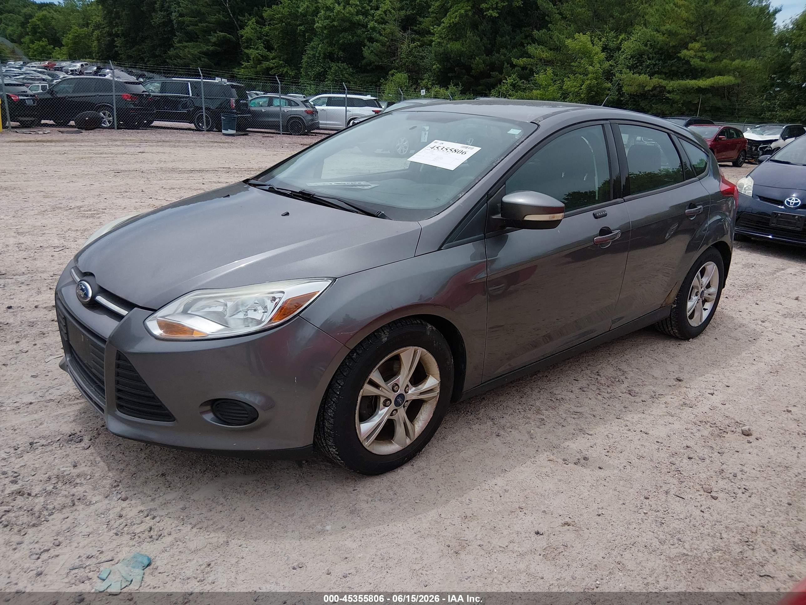 2014 Ford Focus Se Gray vin: 1FADP3K21EL304947