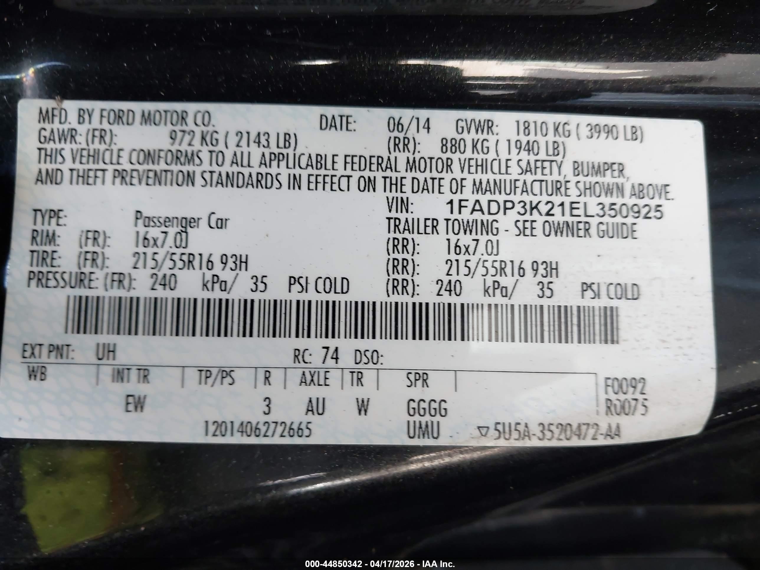 2014 Ford Focus Se Black vin: 1FADP3K21EL350925