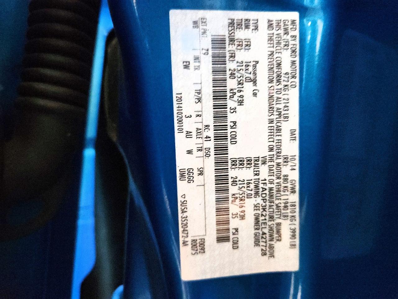 2014 Ford Focus Se Синий vin: 1FADP3K21EL427728