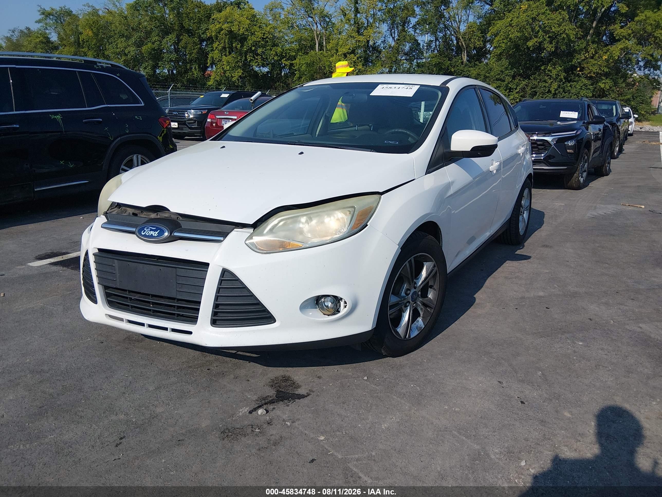 2013 Ford Focus Se White vin: 1FADP3K22DL125556
