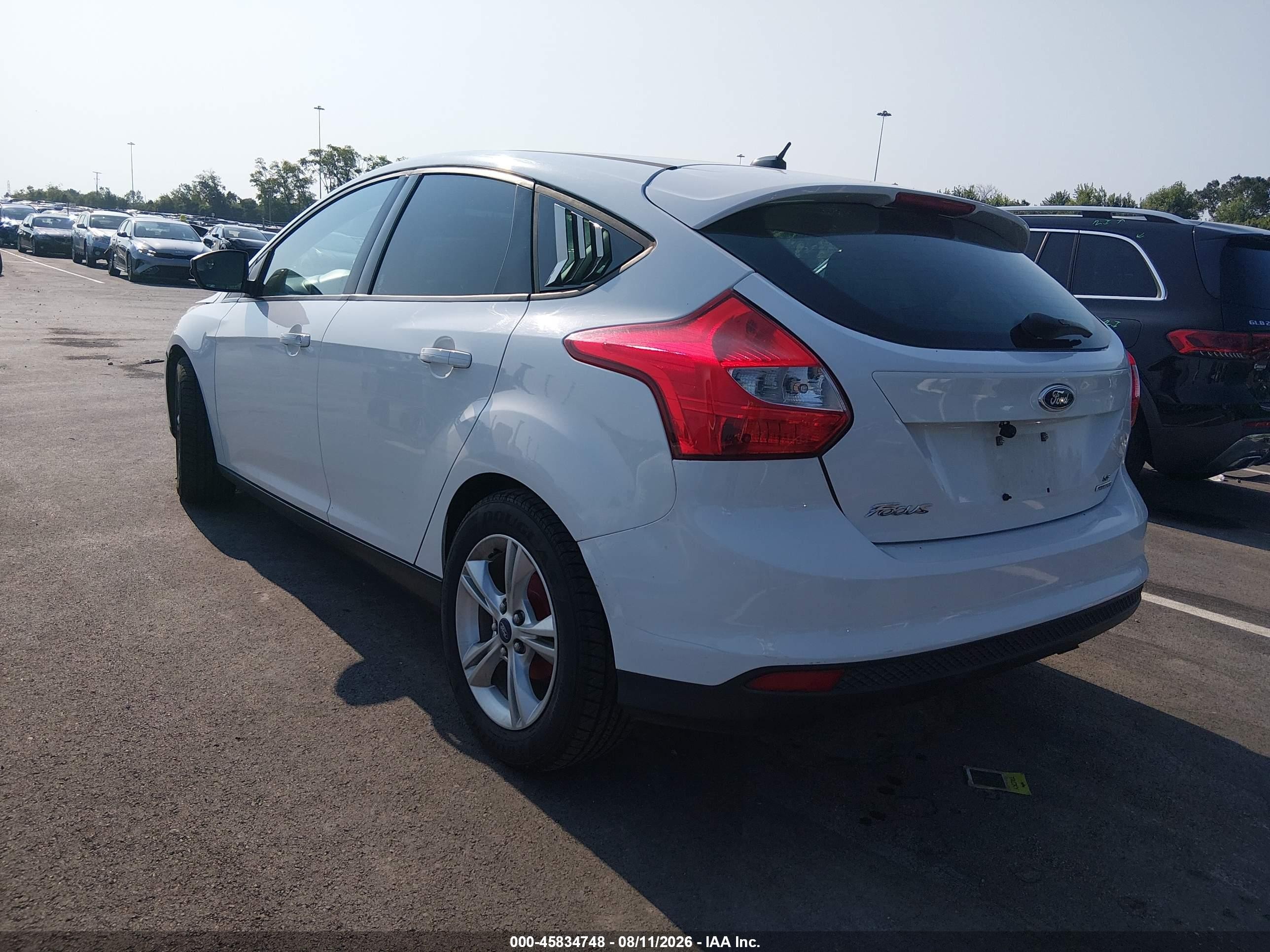 2013 Ford Focus Se White vin: 1FADP3K22DL125556