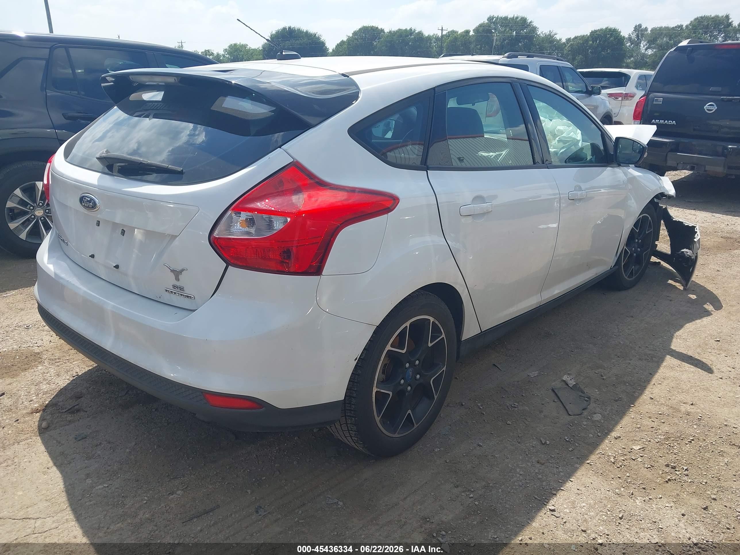 2013 Ford Focus Se White vin: 1FADP3K22DL184543