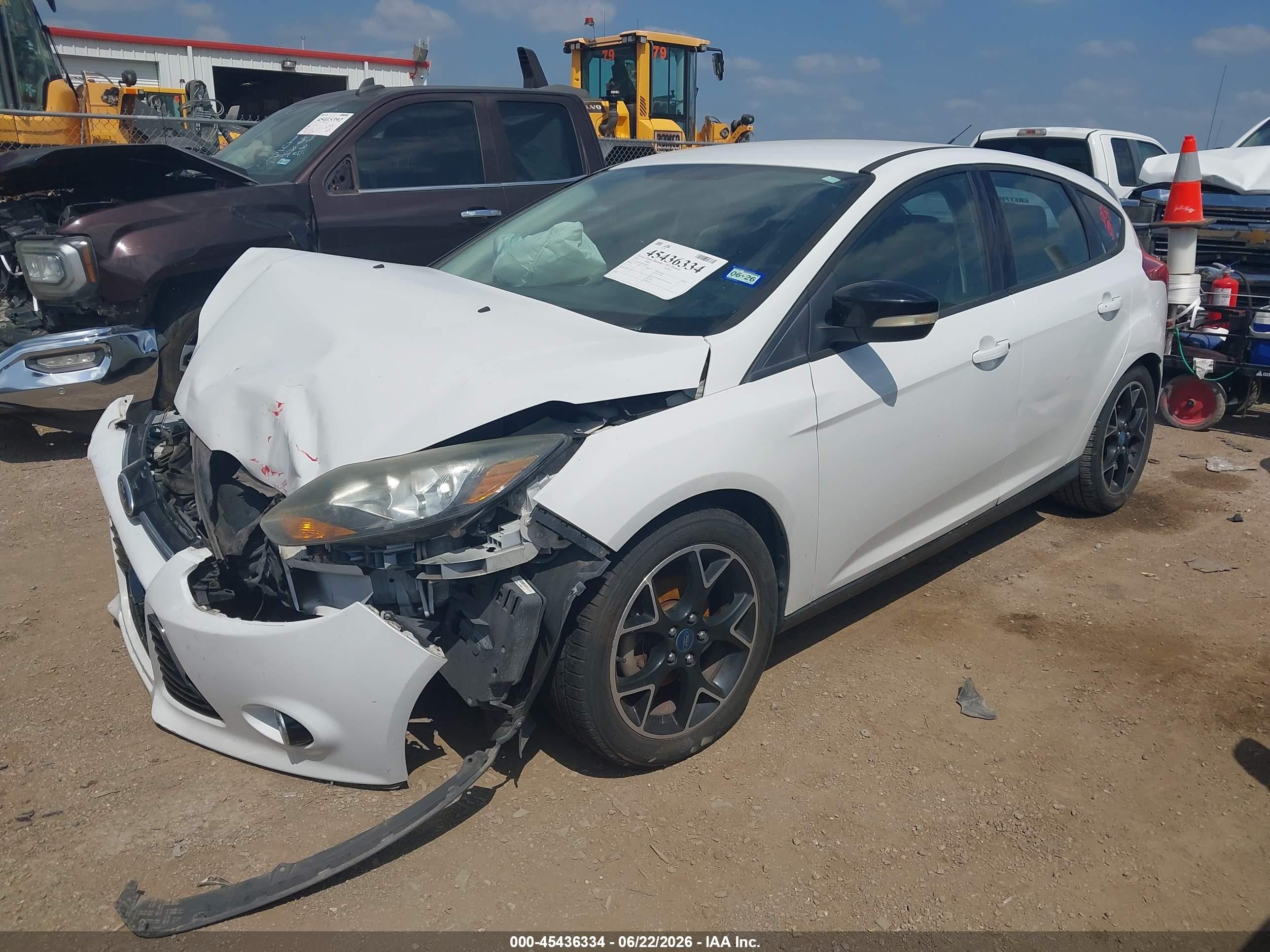 2013 Ford Focus Se White vin: 1FADP3K22DL184543