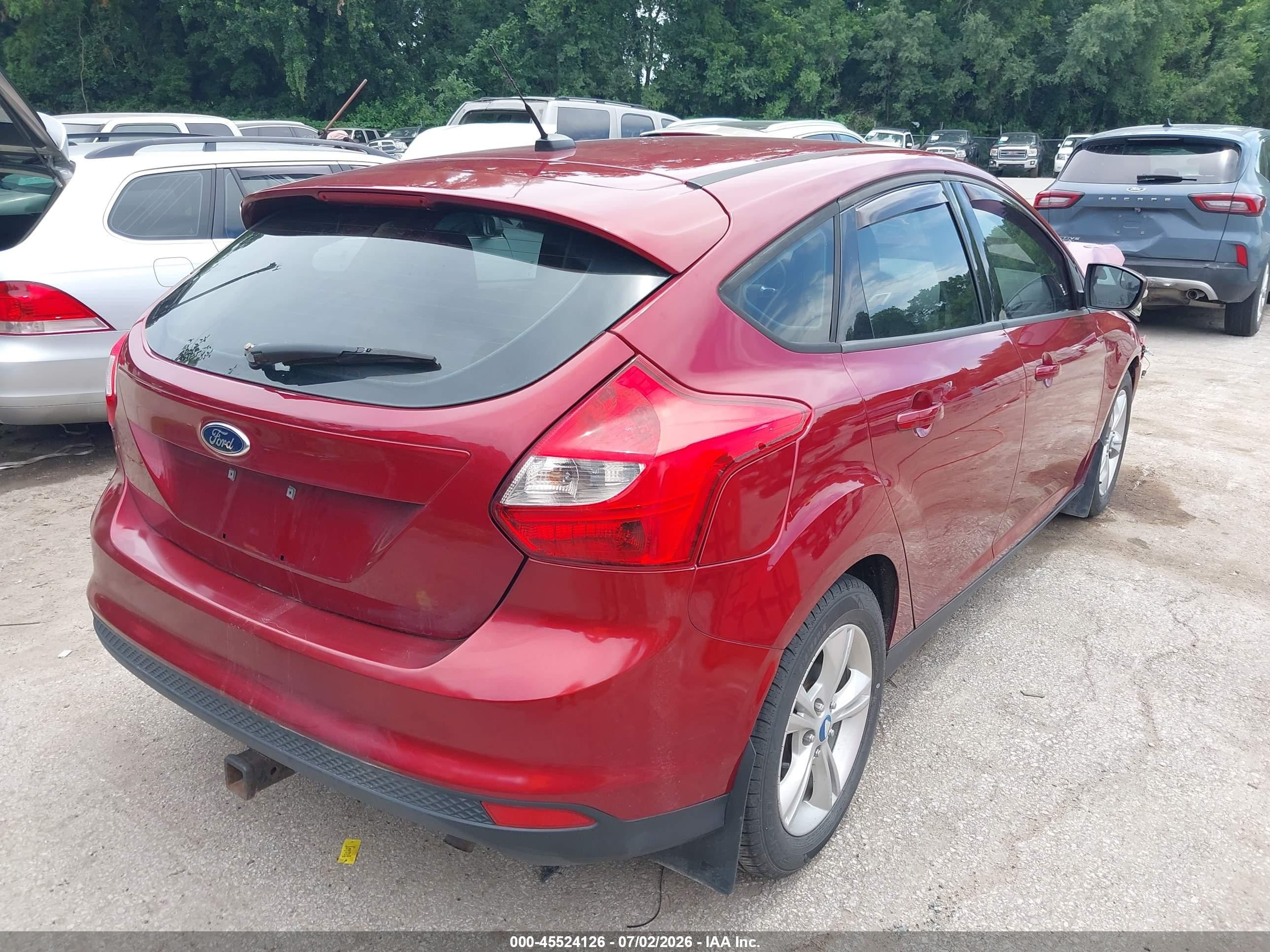 2013 Ford Focus Se Red vin: 1FADP3K22DL221249