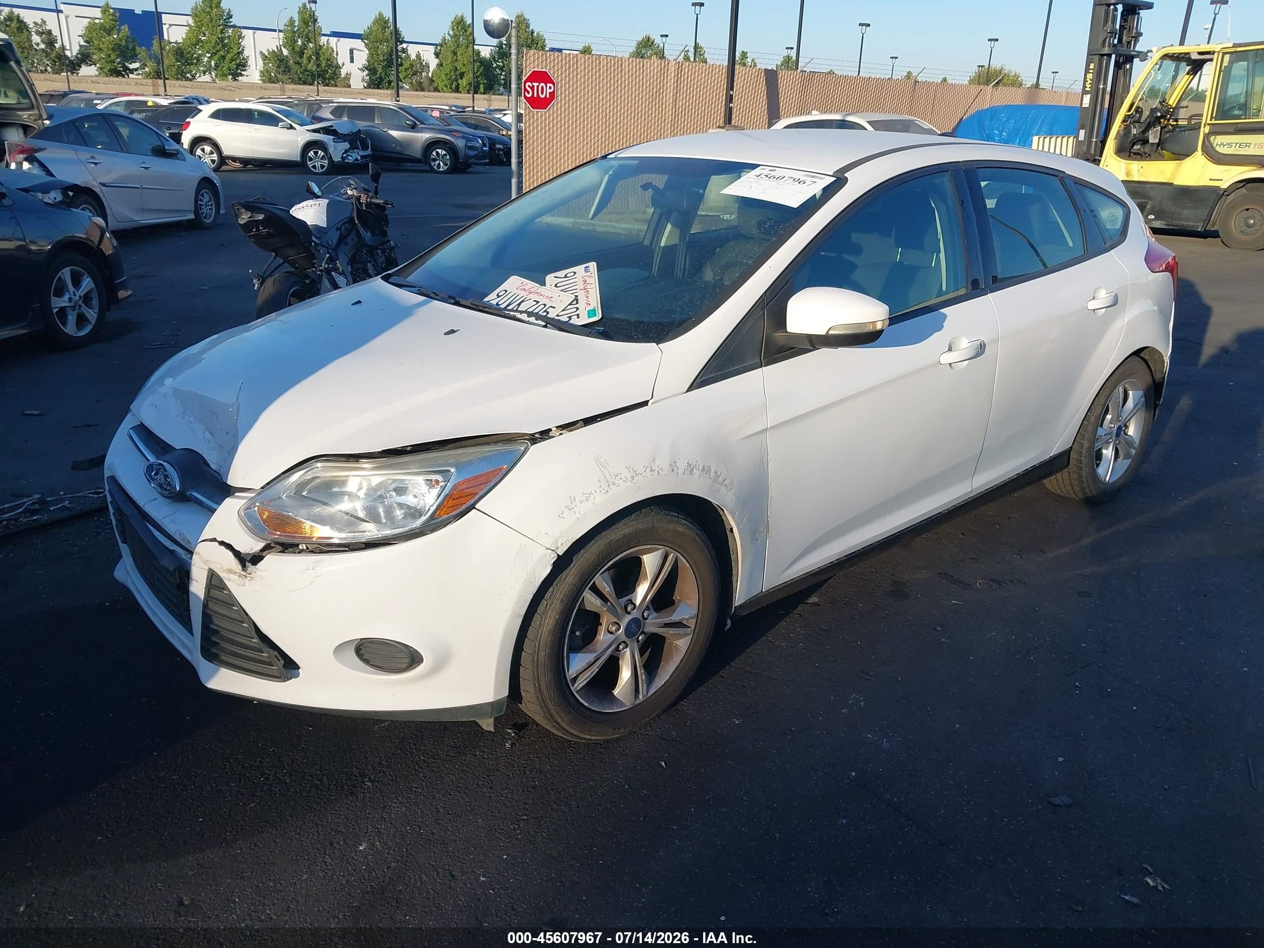 2013 Ford Focus Se White vin: 1FADP3K22DL245244