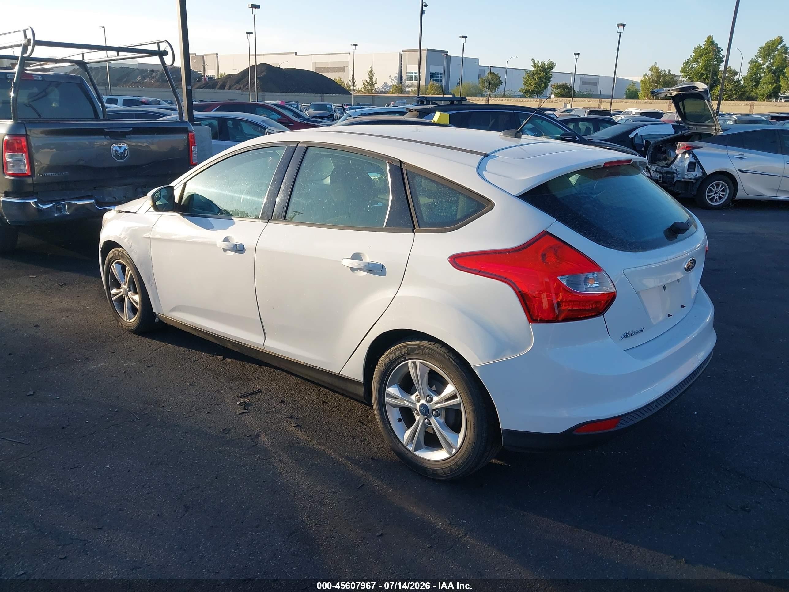 2013 Ford Focus Se White vin: 1FADP3K22DL245244