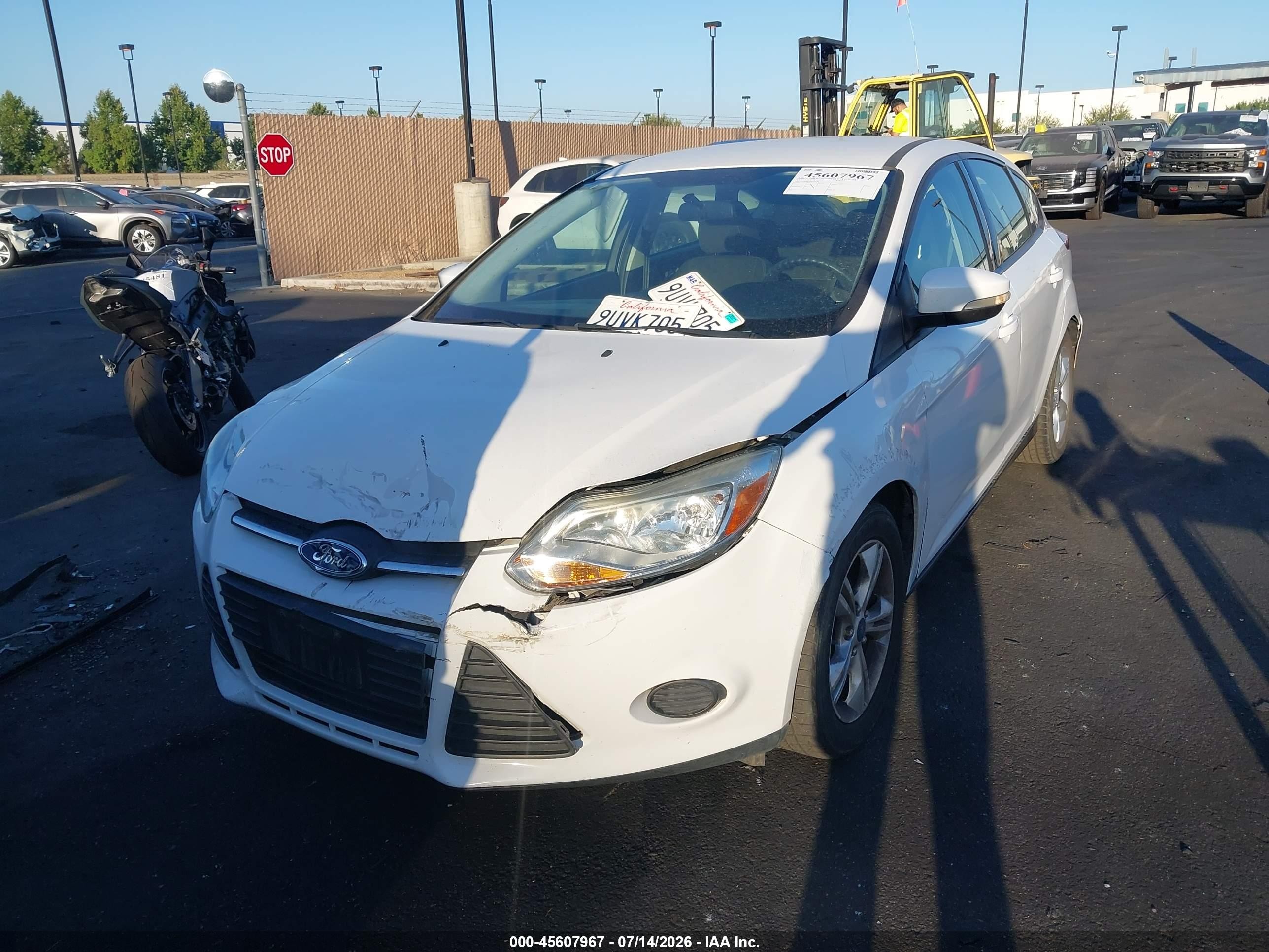 2013 Ford Focus Se White vin: 1FADP3K22DL245244