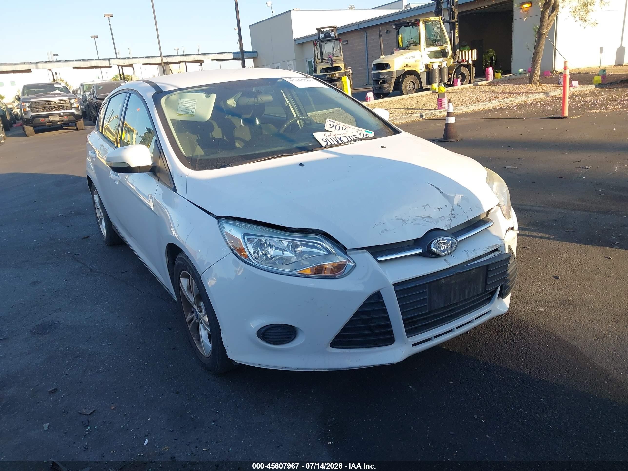 2013 Ford Focus Se White vin: 1FADP3K22DL245244
