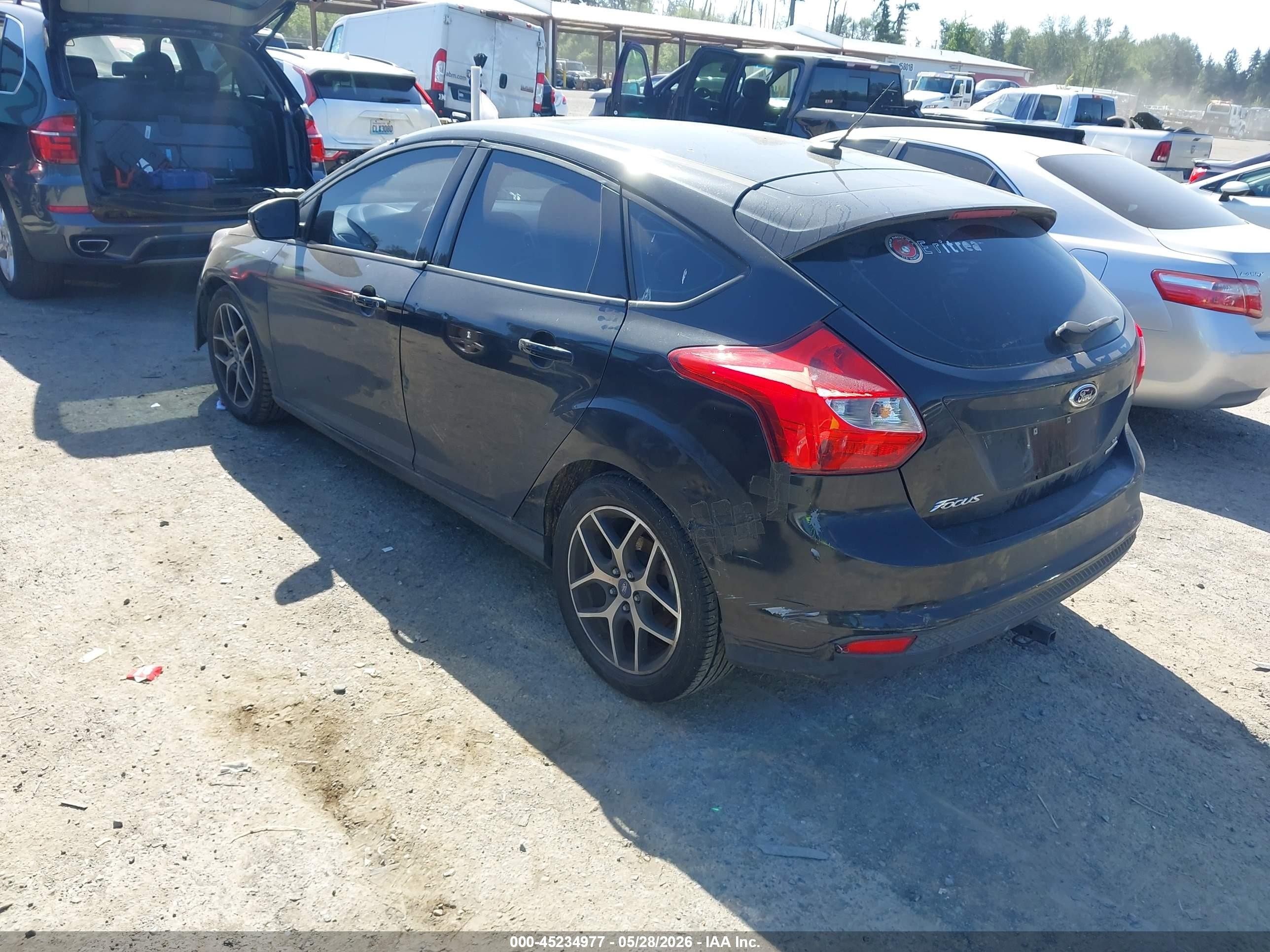 2013 Ford Focus Se Black vin: 1FADP3K22DL247995