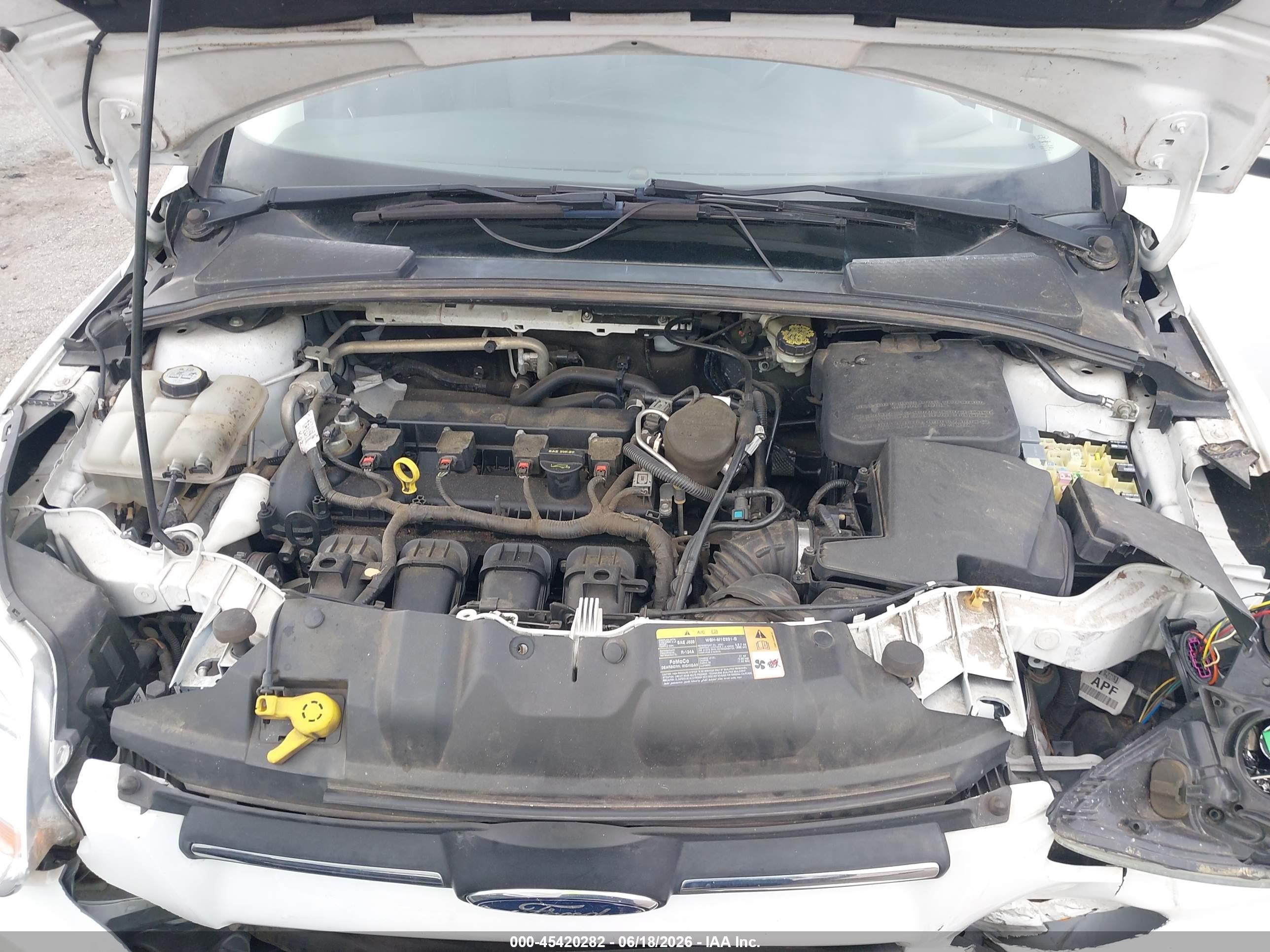 2013 Ford Focus Se White vin: 1FADP3K22DL326258
