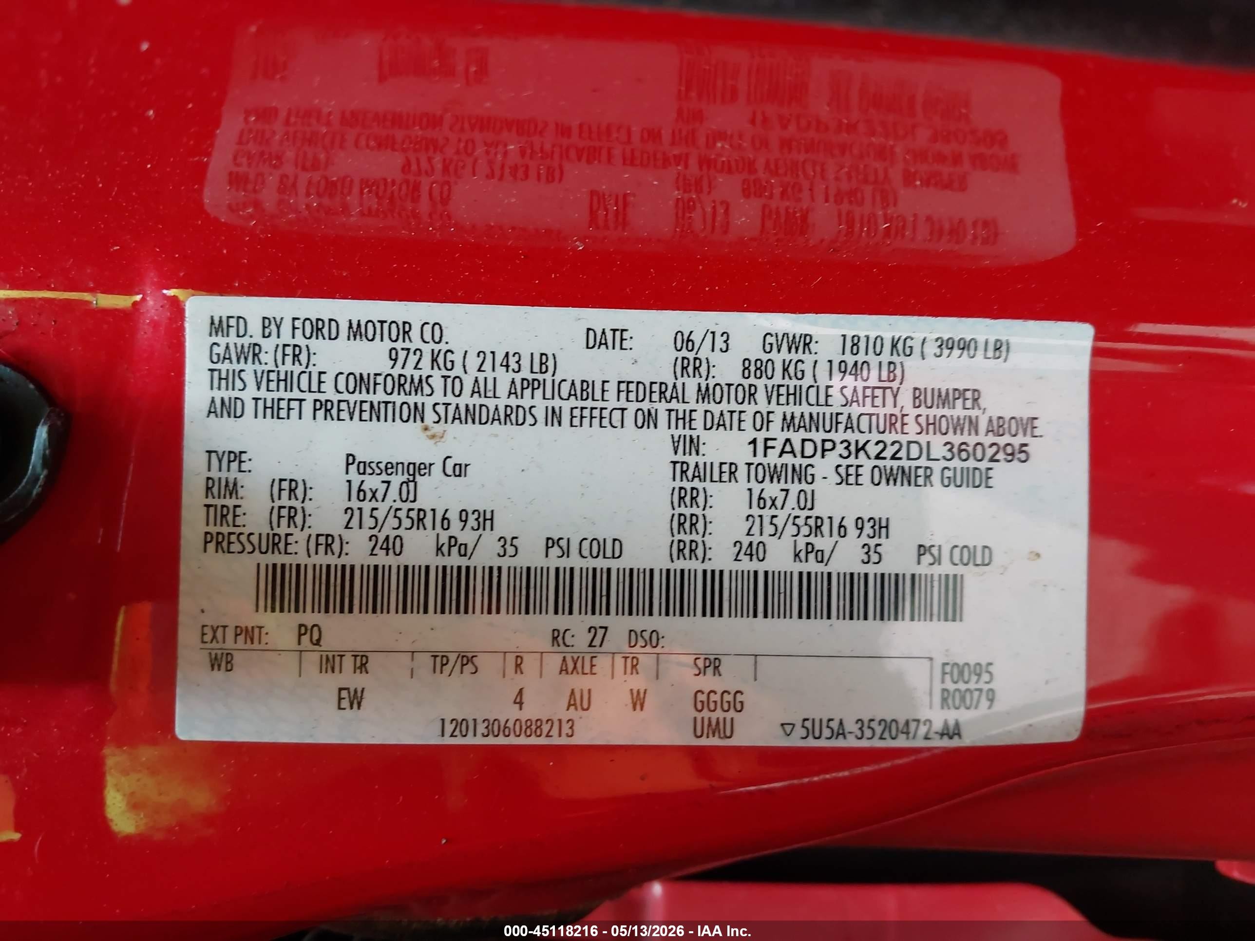 2013 Ford Focus Se Red vin: 1FADP3K22DL360295