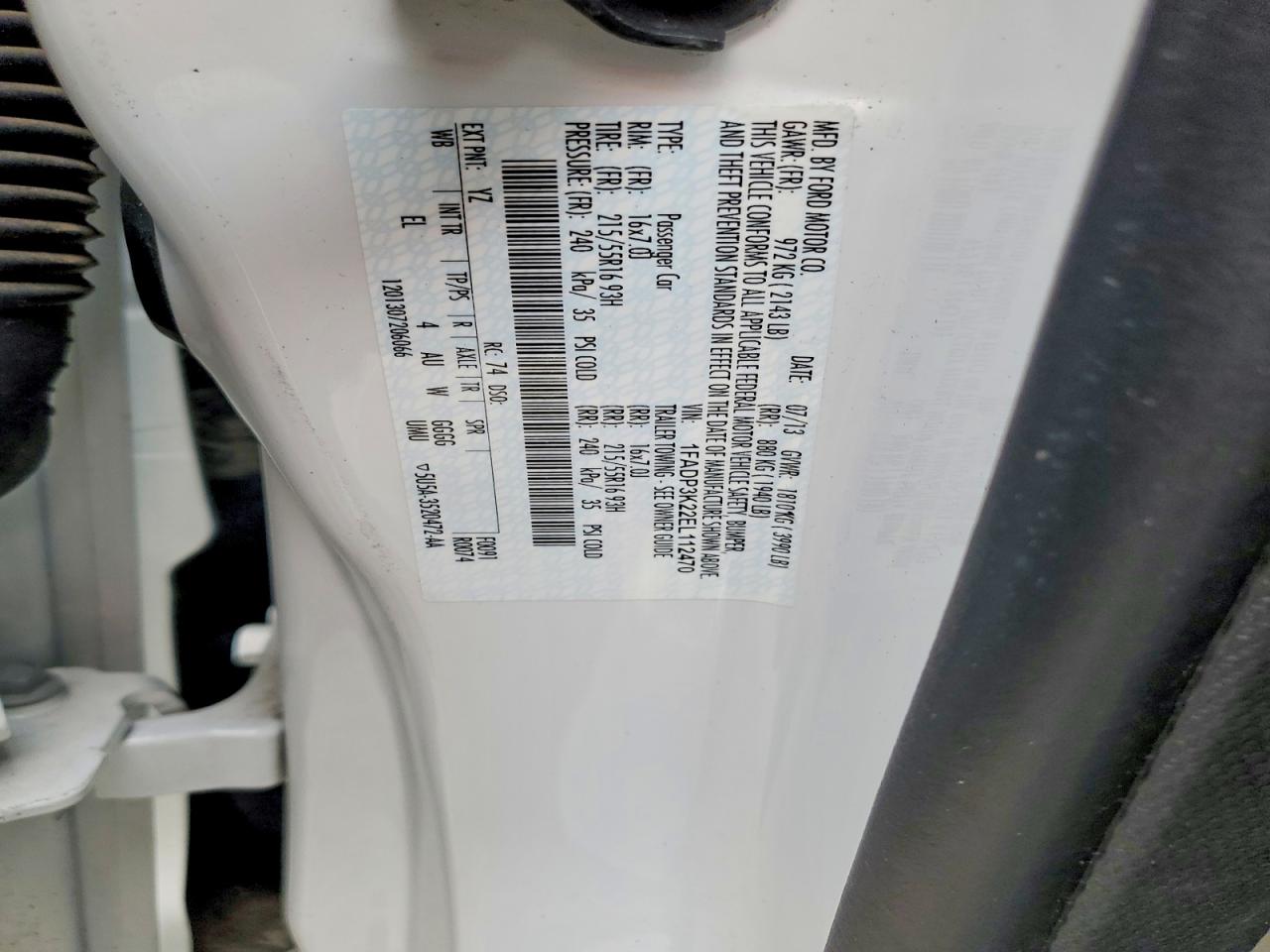 2014 Ford Focus Se White vin: 1FADP3K22EL112470