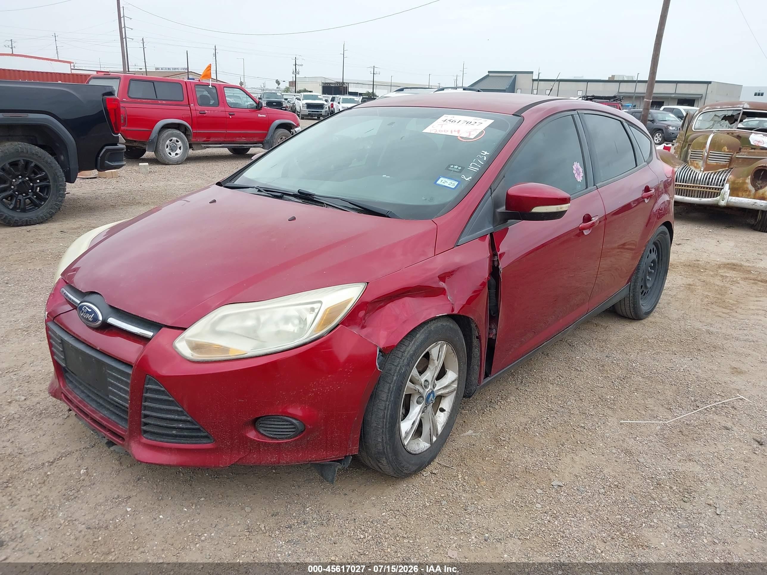 2014 Ford Focus Se Red vin: 1FADP3K22EL117734