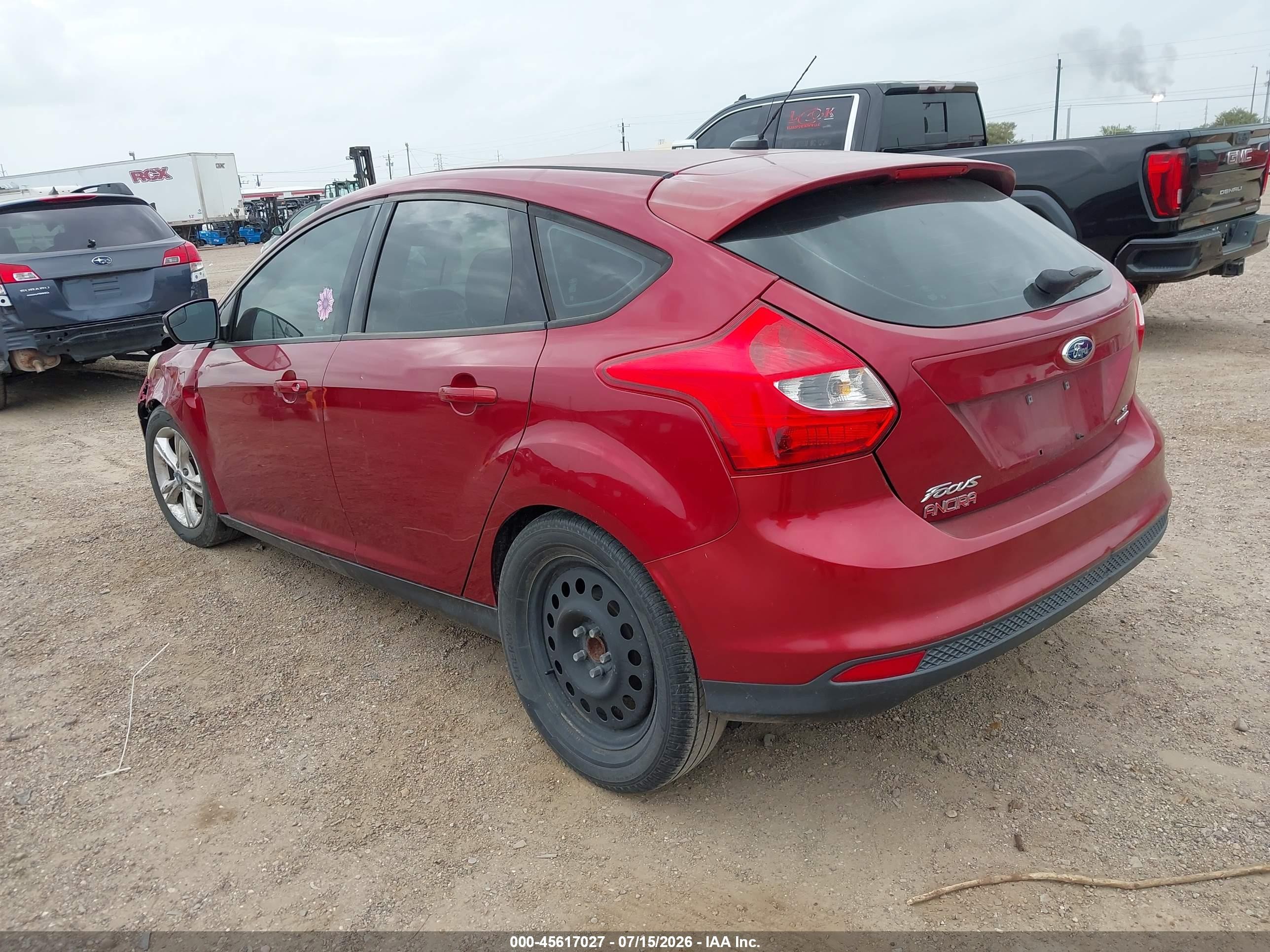 2014 Ford Focus Se Red vin: 1FADP3K22EL117734
