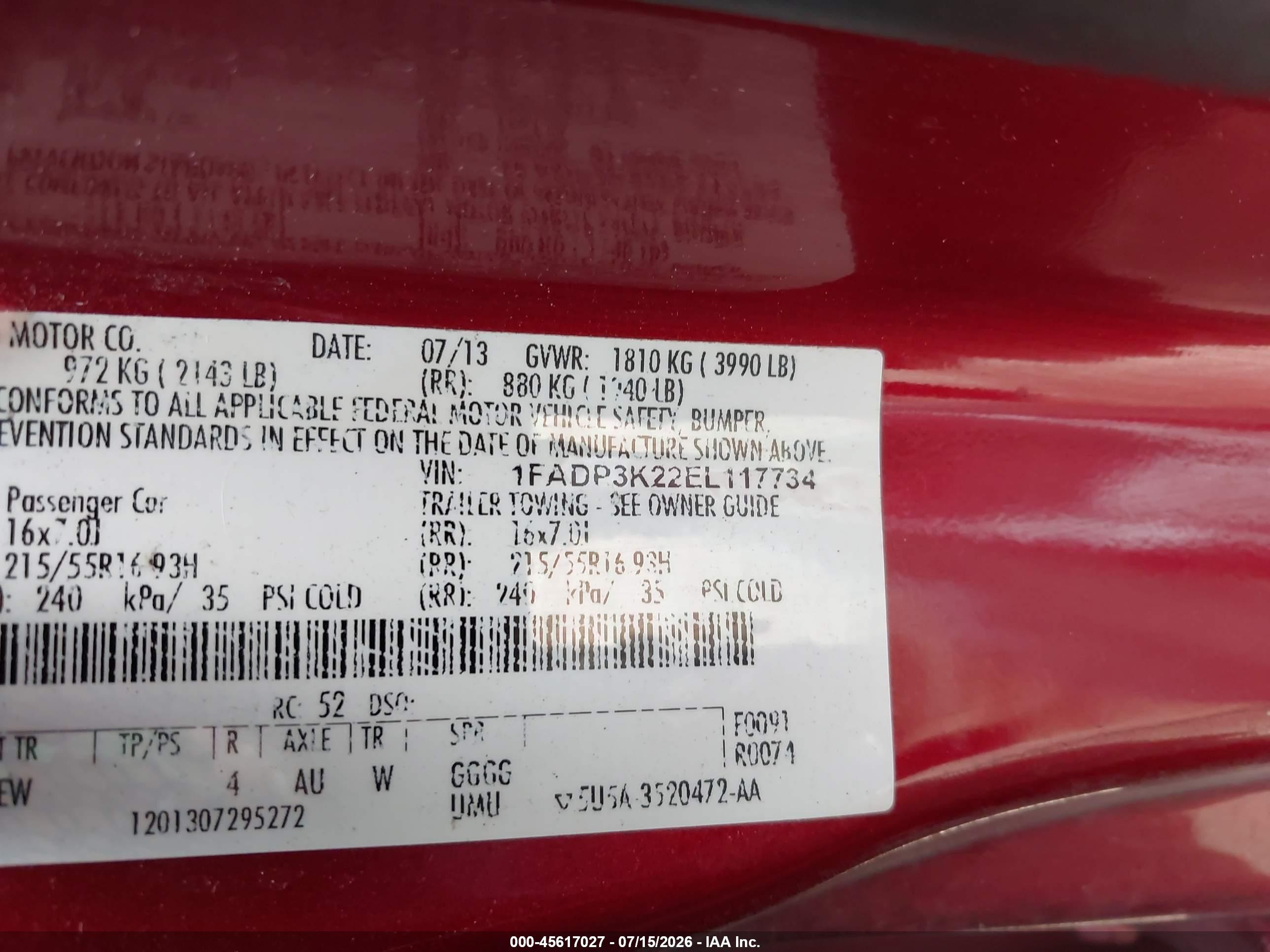 2014 Ford Focus Se Red vin: 1FADP3K22EL117734
