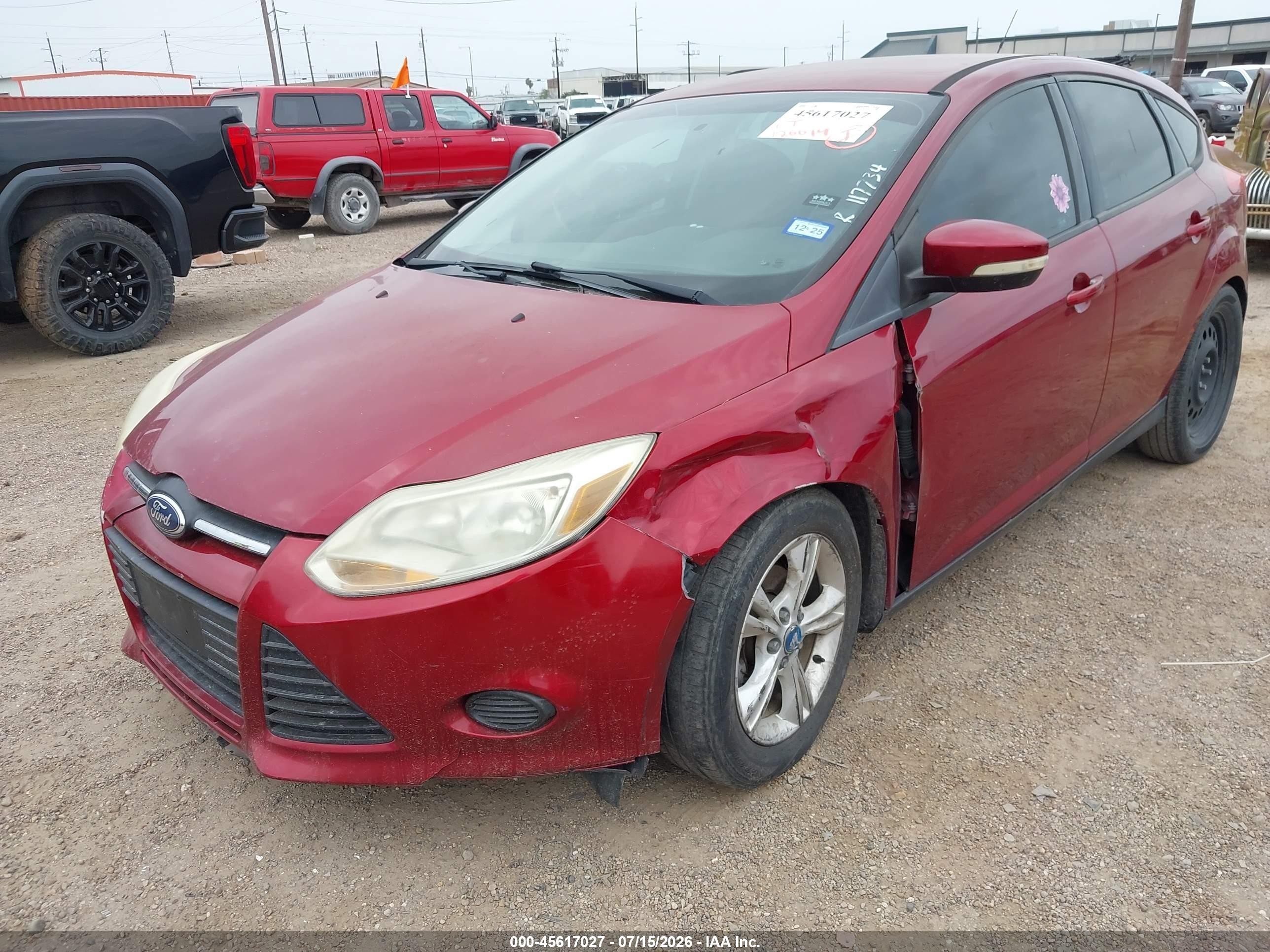 2014 Ford Focus Se Red vin: 1FADP3K22EL117734