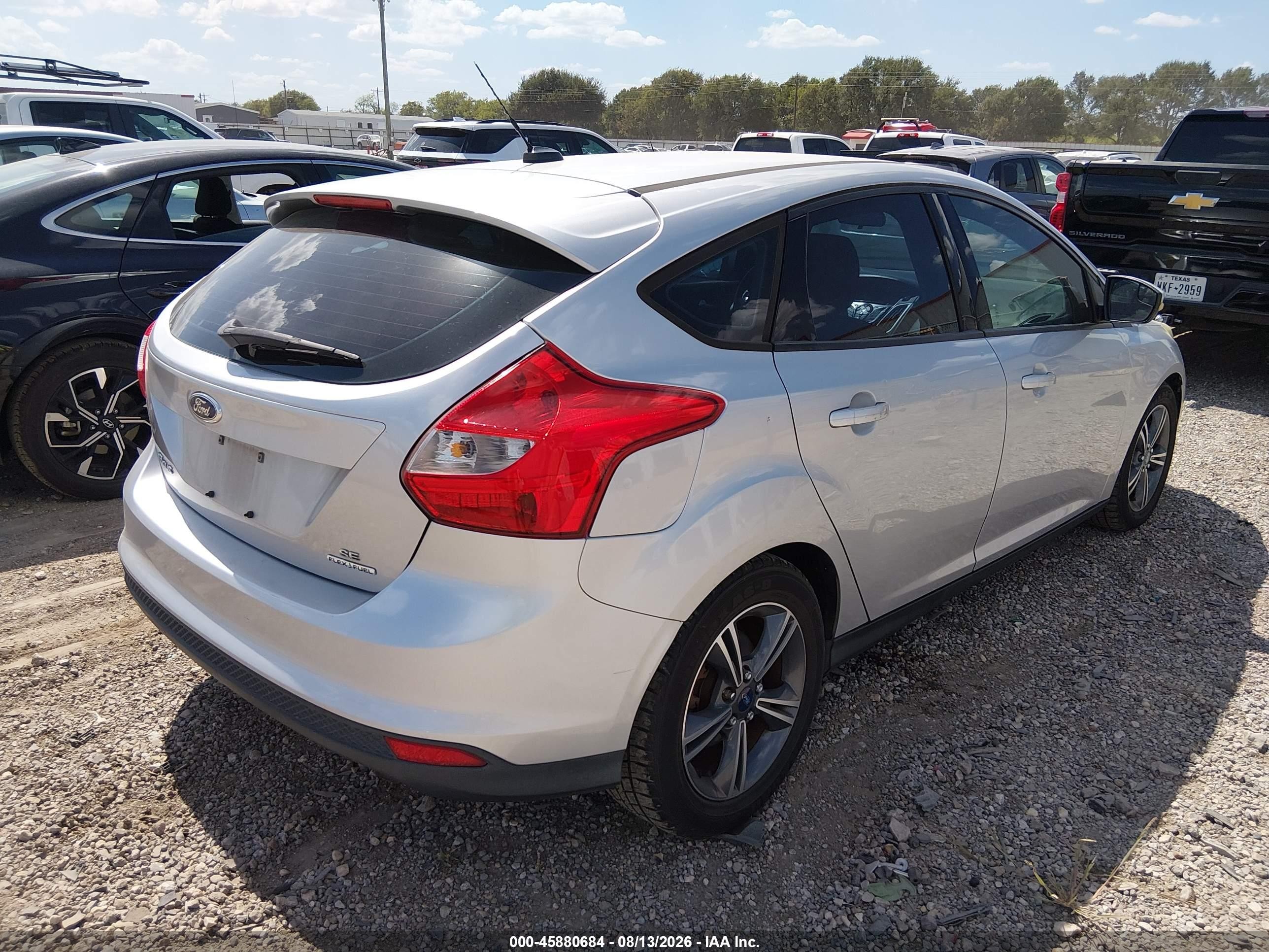 2014 Ford Focus Se Blue vin: 1FADP3K22EL130158