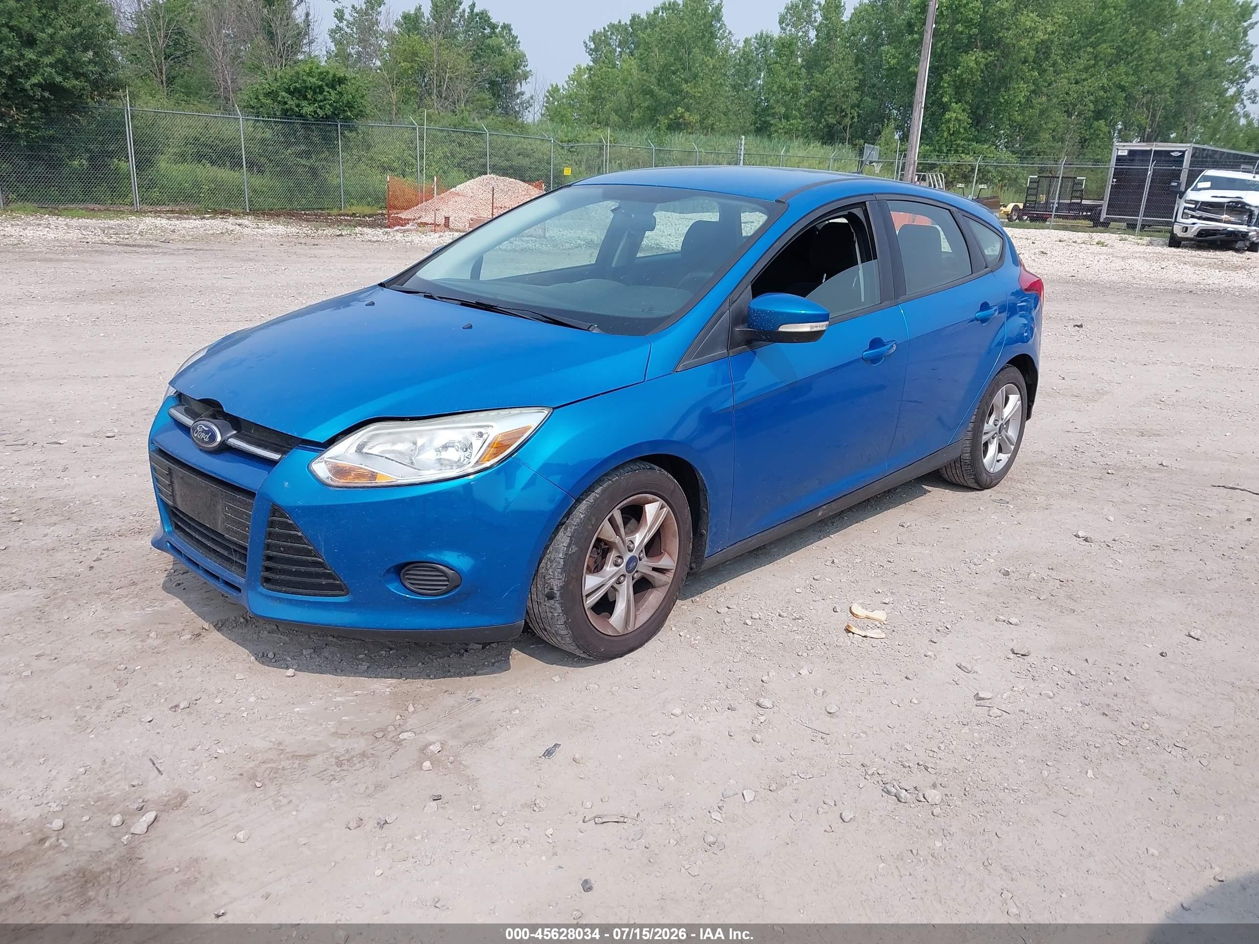 2014 Ford Focus Se Blue vin: 1FADP3K22EL135957