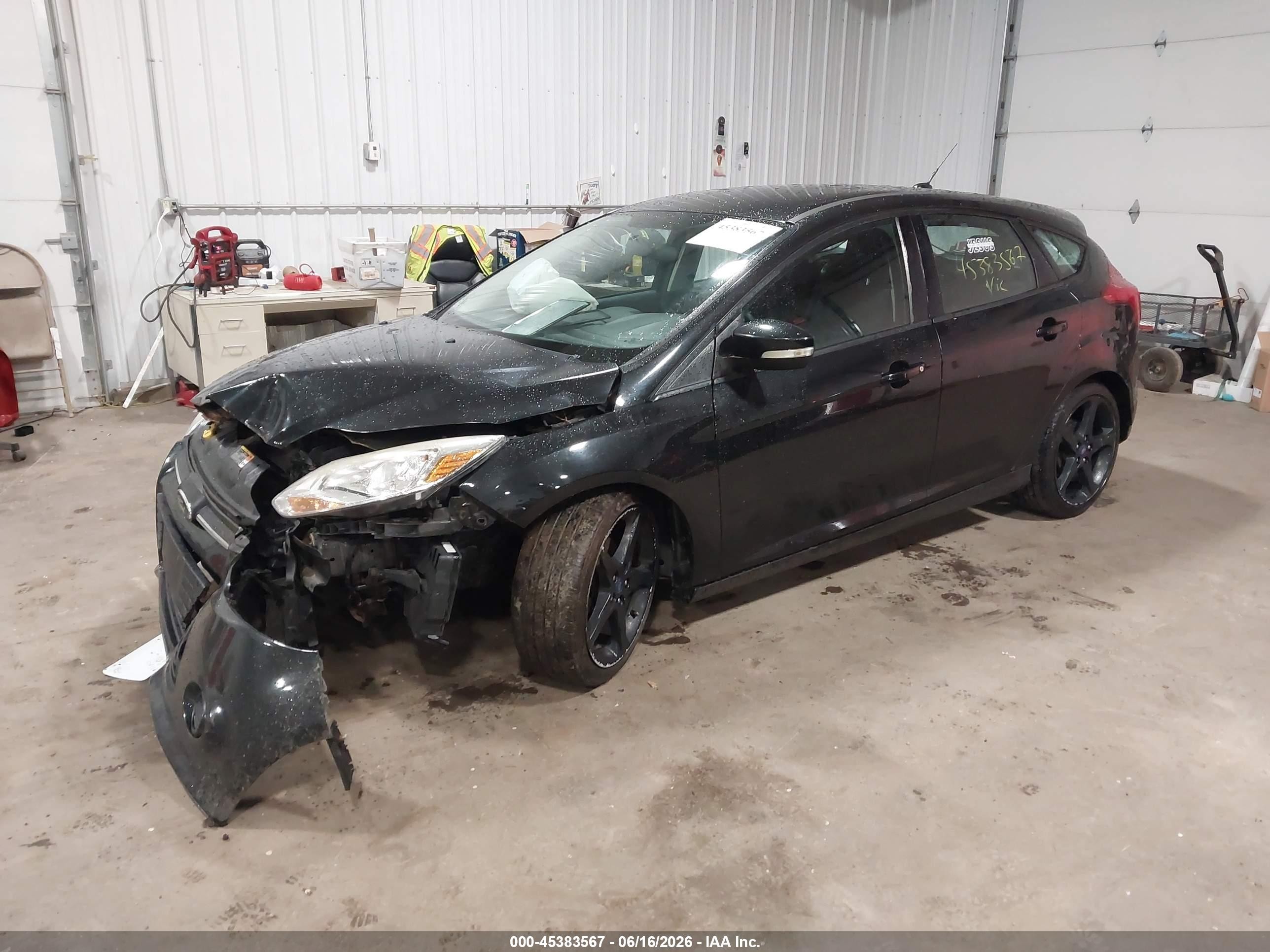 2014 Ford Focus Se Black vin: 1FADP3K22EL169316