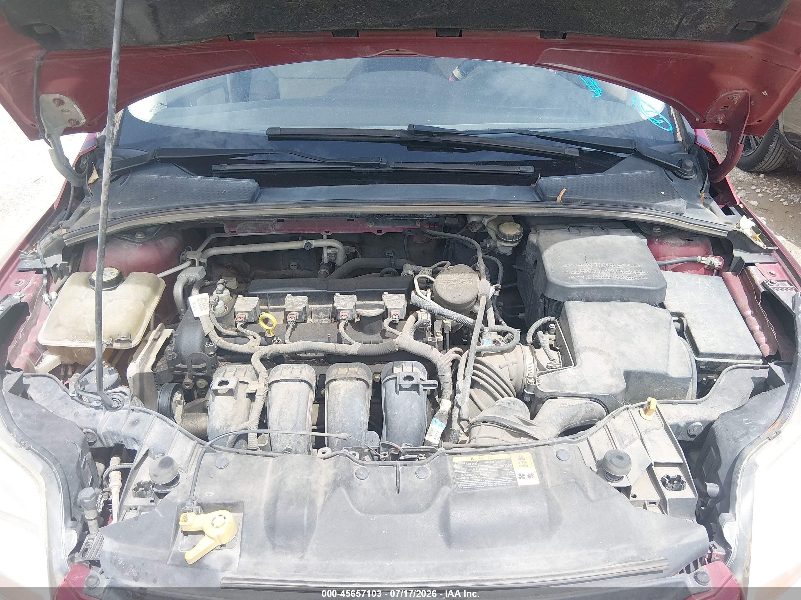 2014 Ford Focus Se Maroon vin: 1FADP3K22EL174970