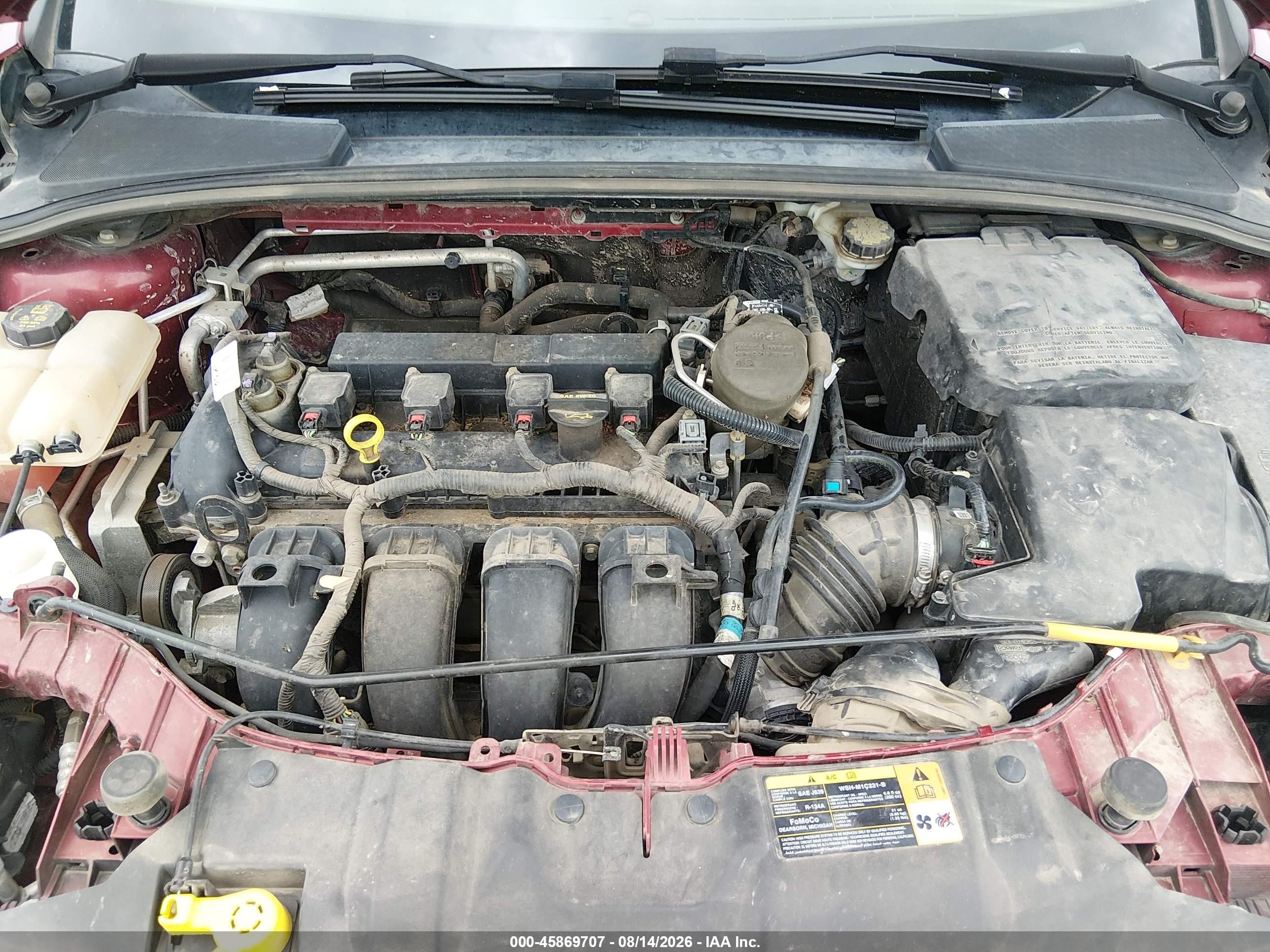 2014 Ford Focus Se Red vin: 1FADP3K22EL185077