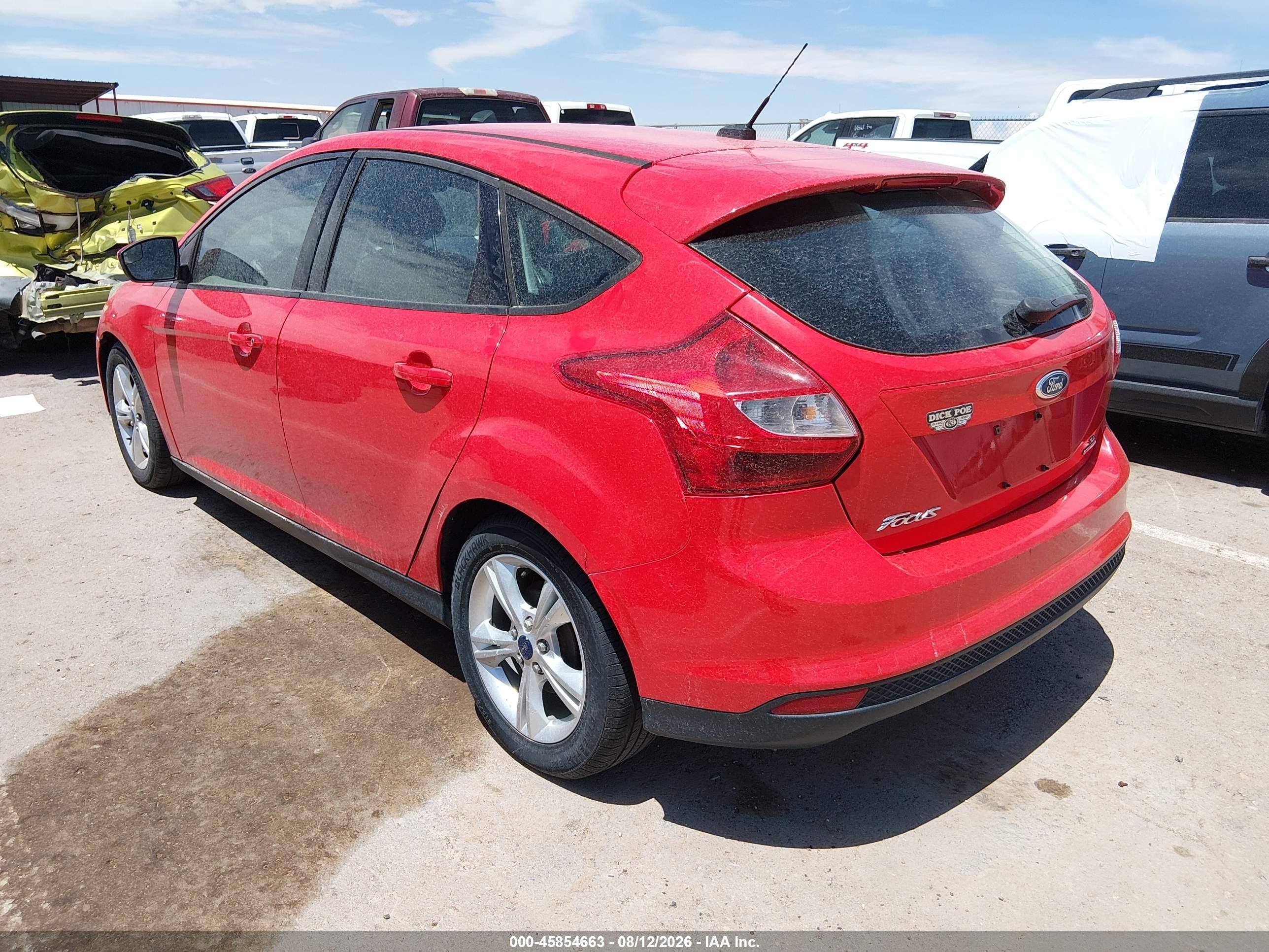 2014 Ford Focus Se Red vin: 1FADP3K22EL186701