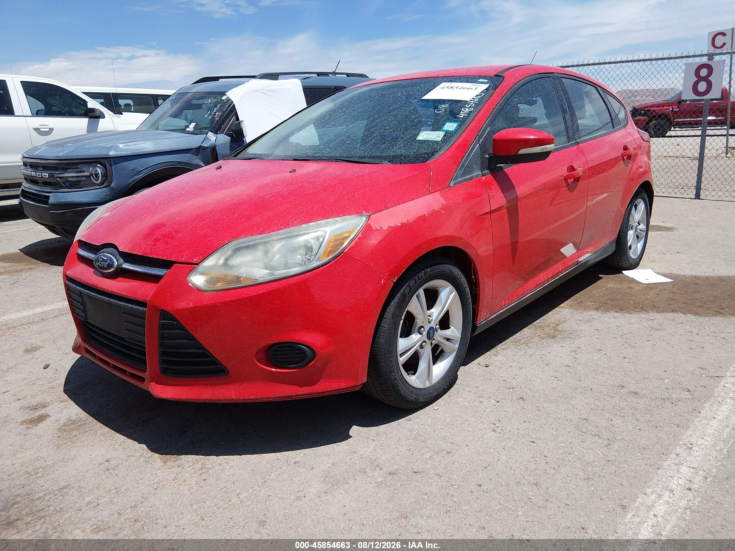 2014 Ford Focus Se Red vin: 1FADP3K22EL186701
