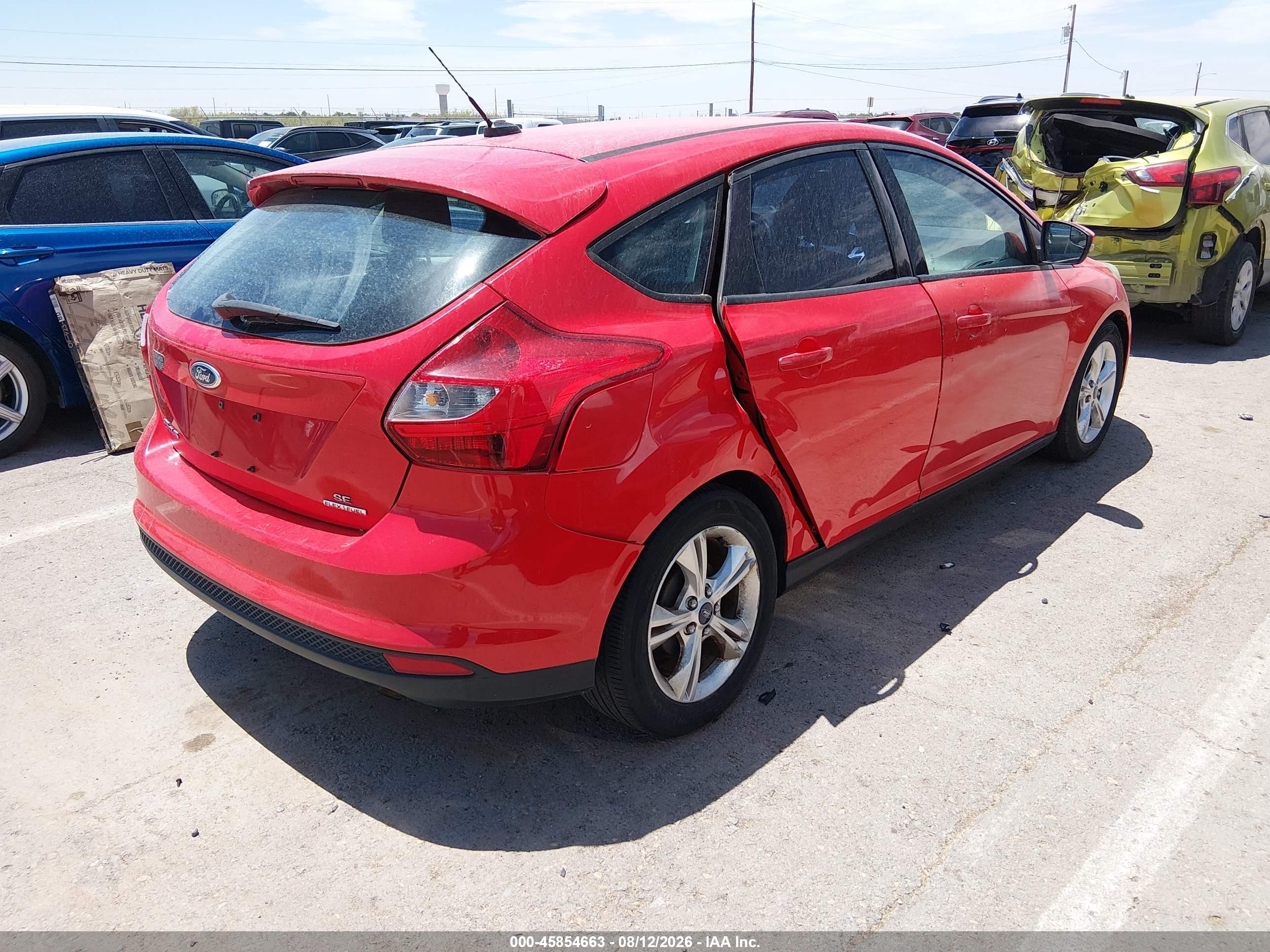 2014 Ford Focus Se Red vin: 1FADP3K22EL186701