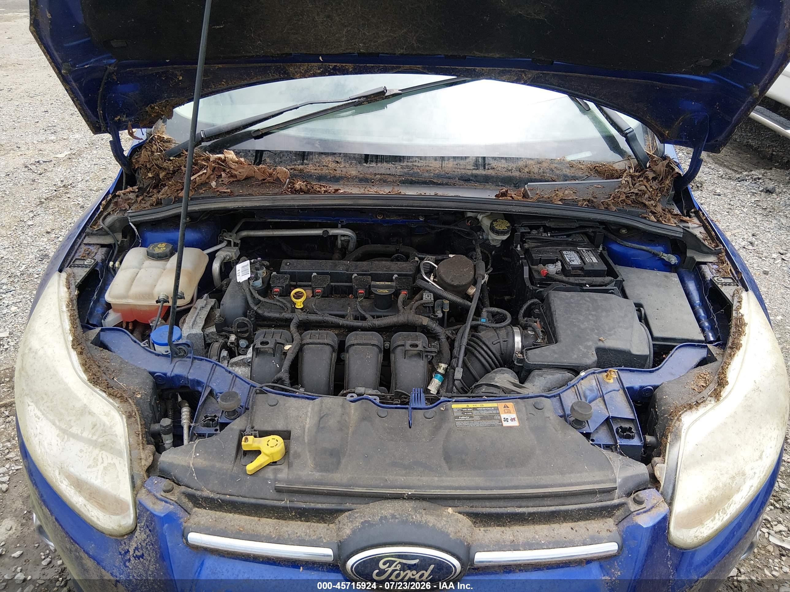 2014 Ford Focus Se Blue vin: 1FADP3K22EL204713