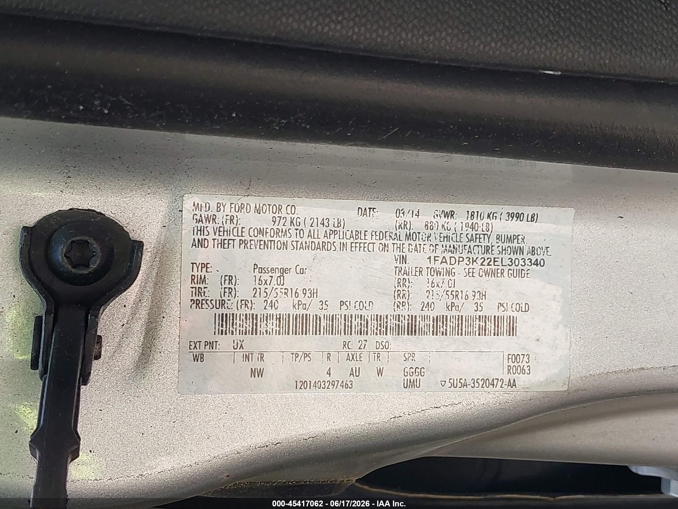 2014 Ford Focus Se Silver vin: 1FADP3K22EL303340