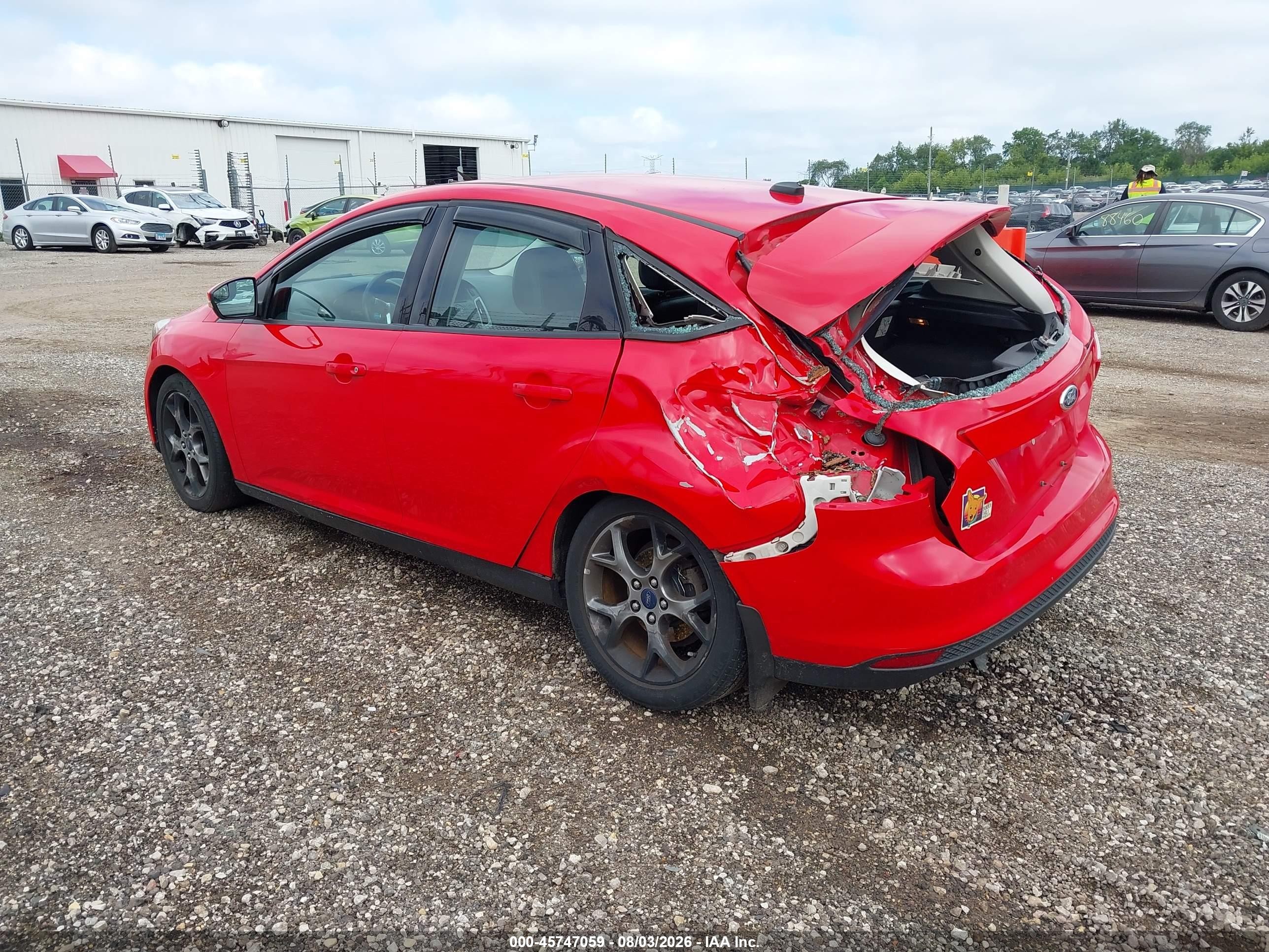 2014 Ford Focus Se Red vin: 1FADP3K22EL319537