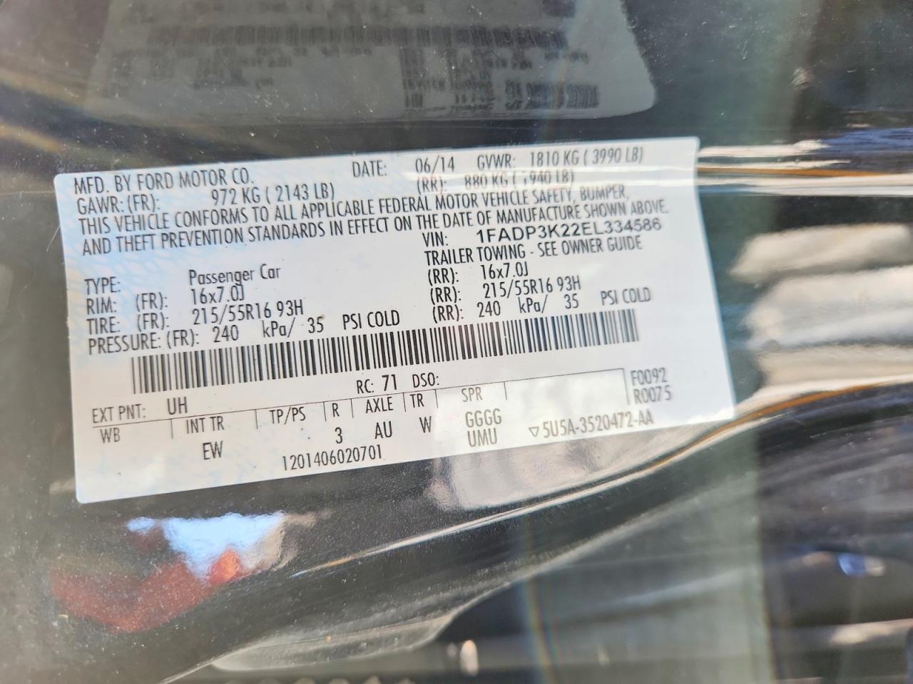 2014 Ford Focus Se Black vin: 1FADP3K22EL334586